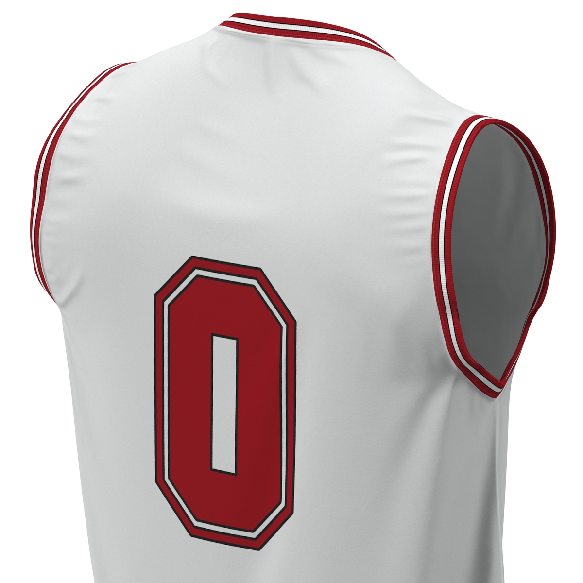 3D Basketball Jersey White model