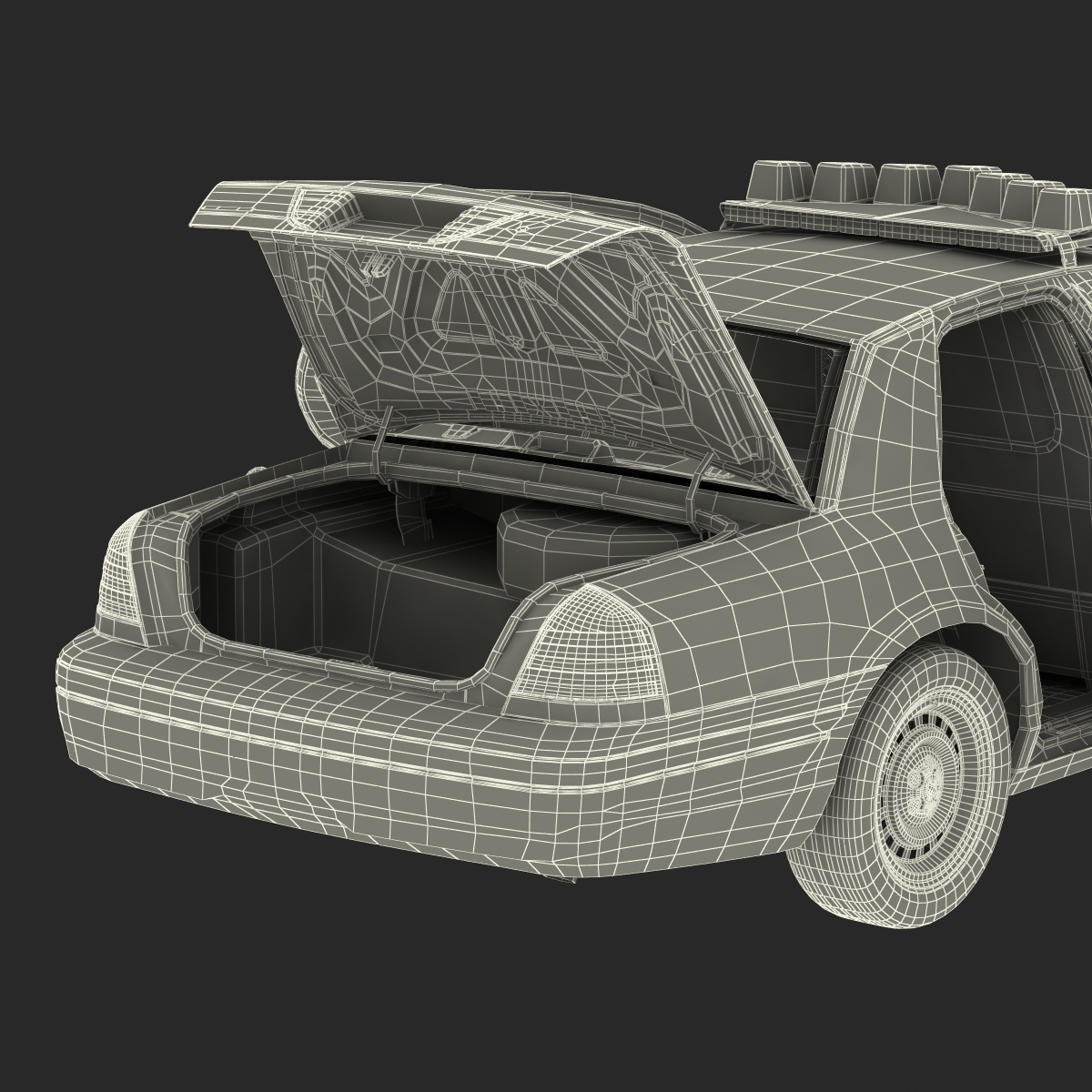 Generic Police Car 2 Rigged 3D