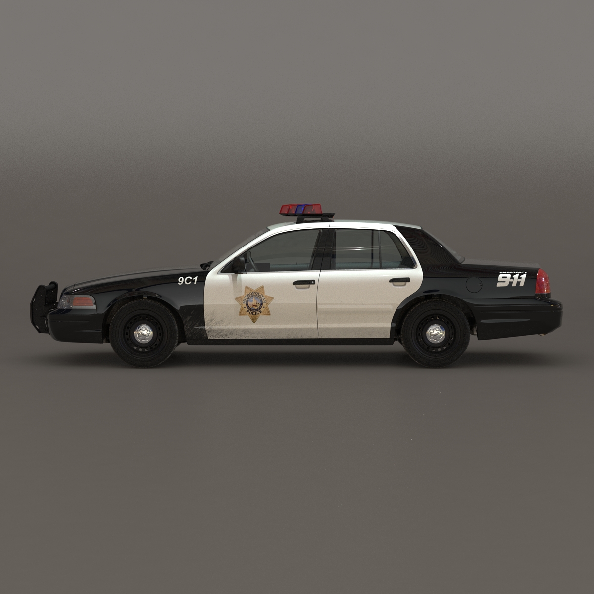 3D model Generic Police Car 2