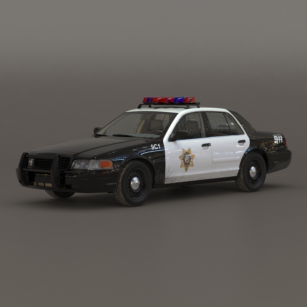 3D model Generic Police Car 2