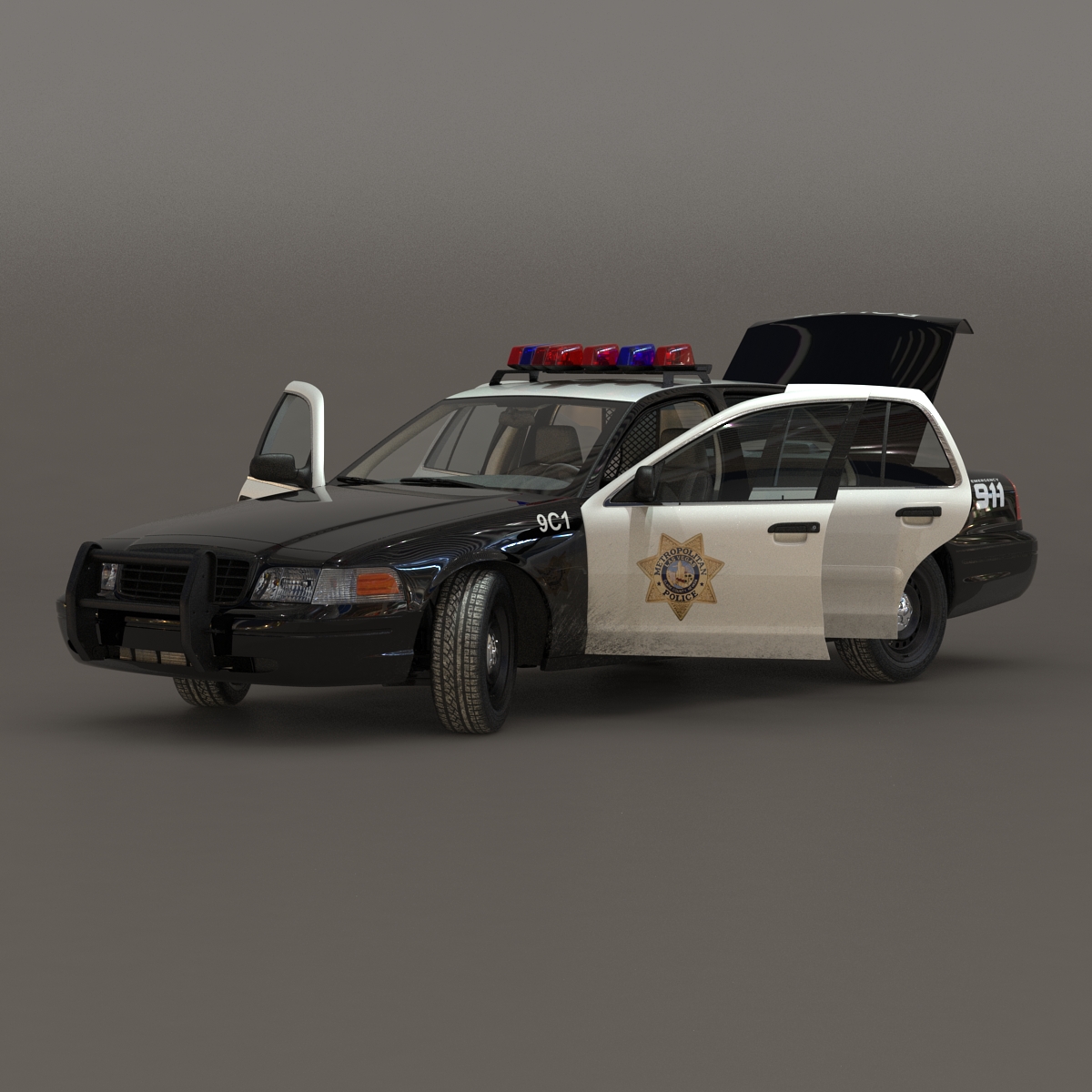 3D model Generic Police Car 2