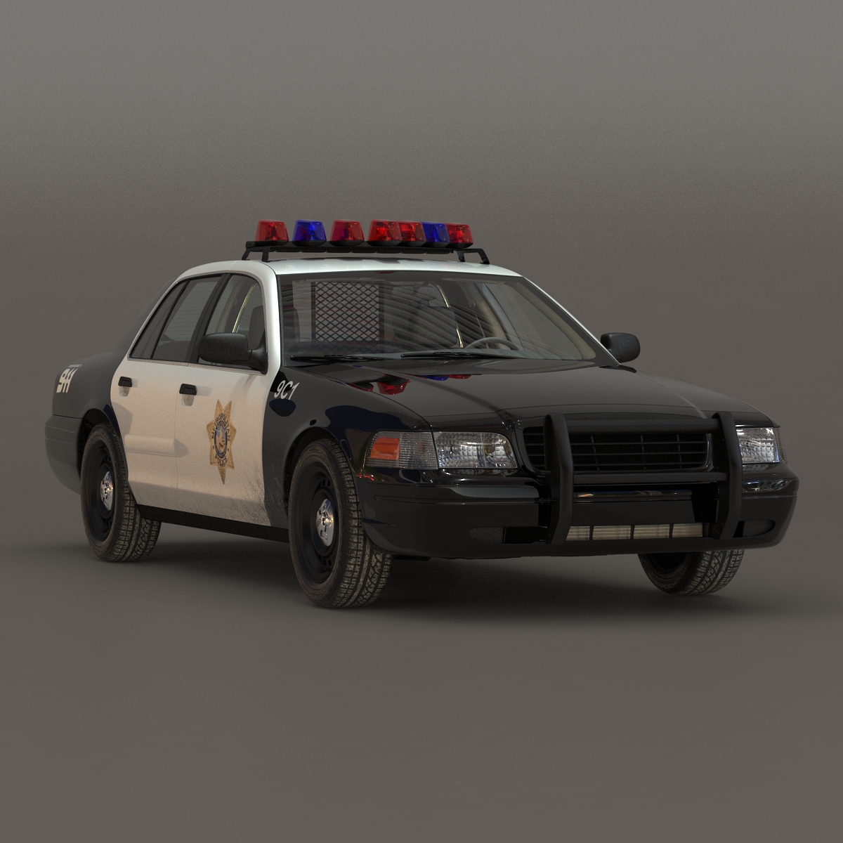 3D model Generic Police Car 2