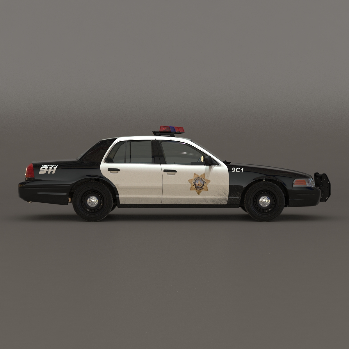 3D model Generic Police Car 2