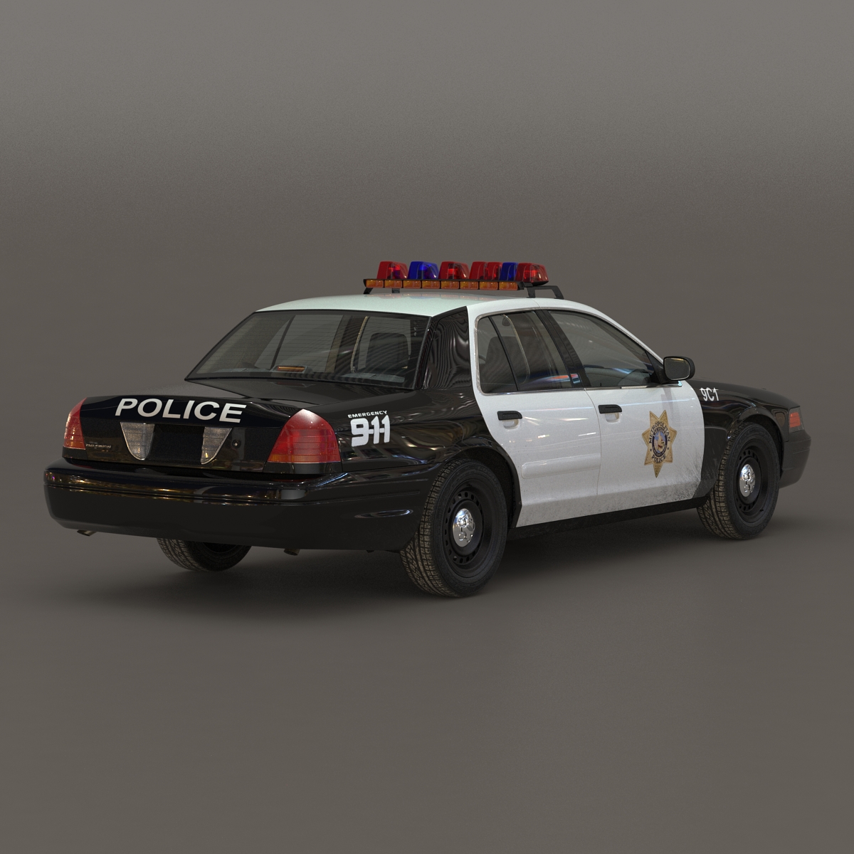 3D model Generic Police Car 2