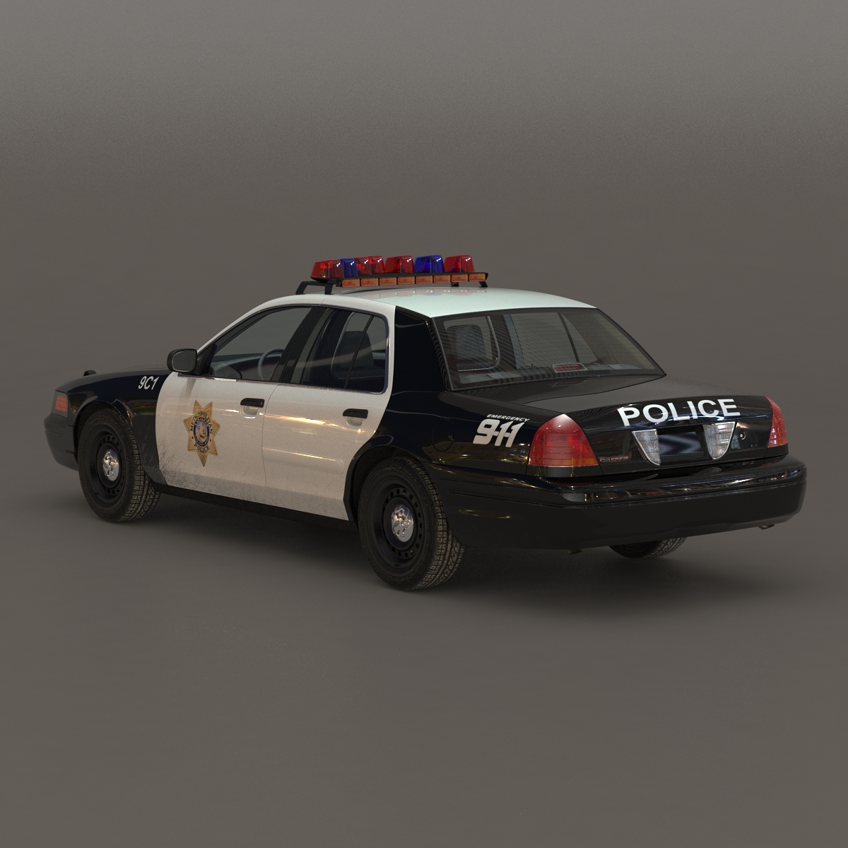 3D model Generic Police Car 2