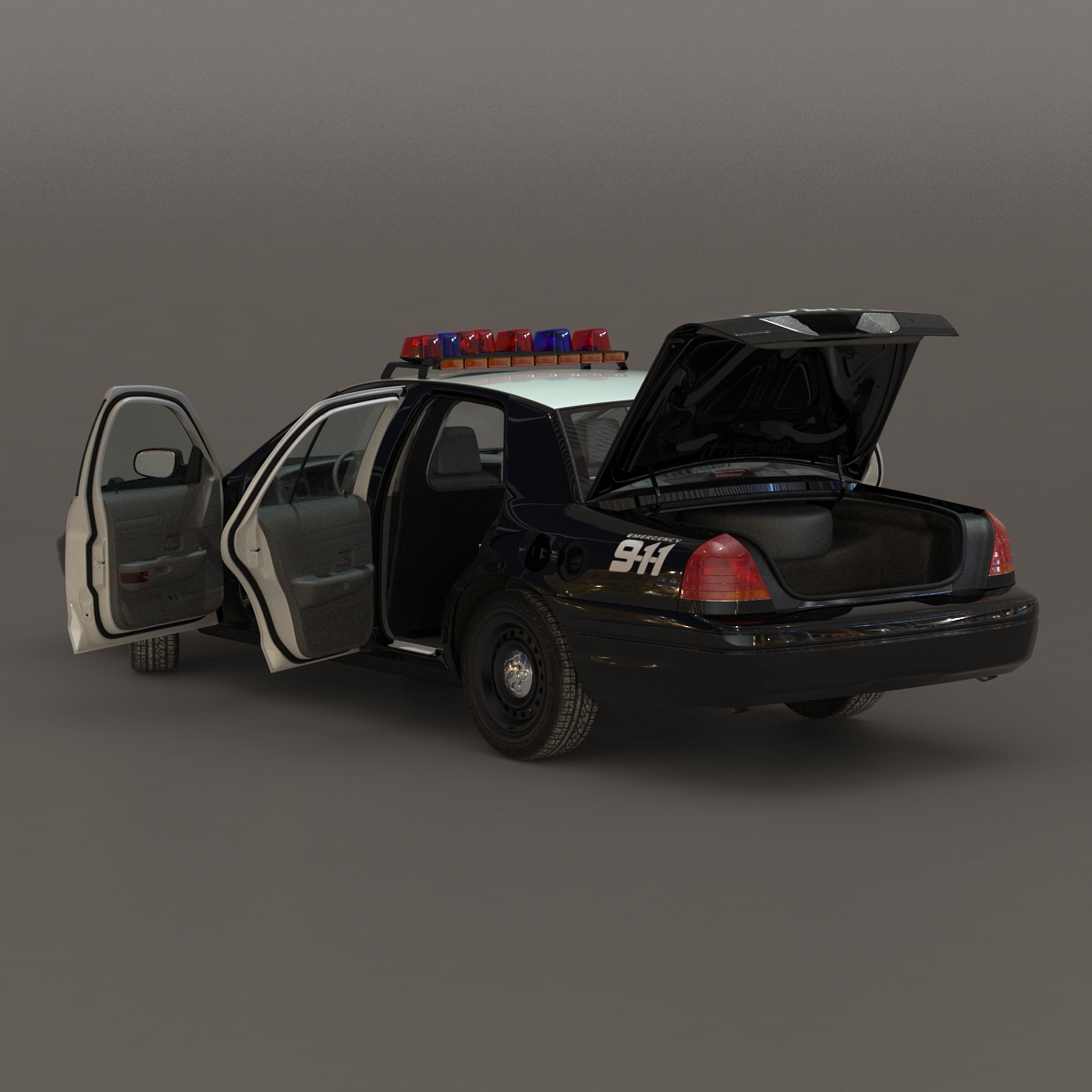 3D model Generic Police Car 2