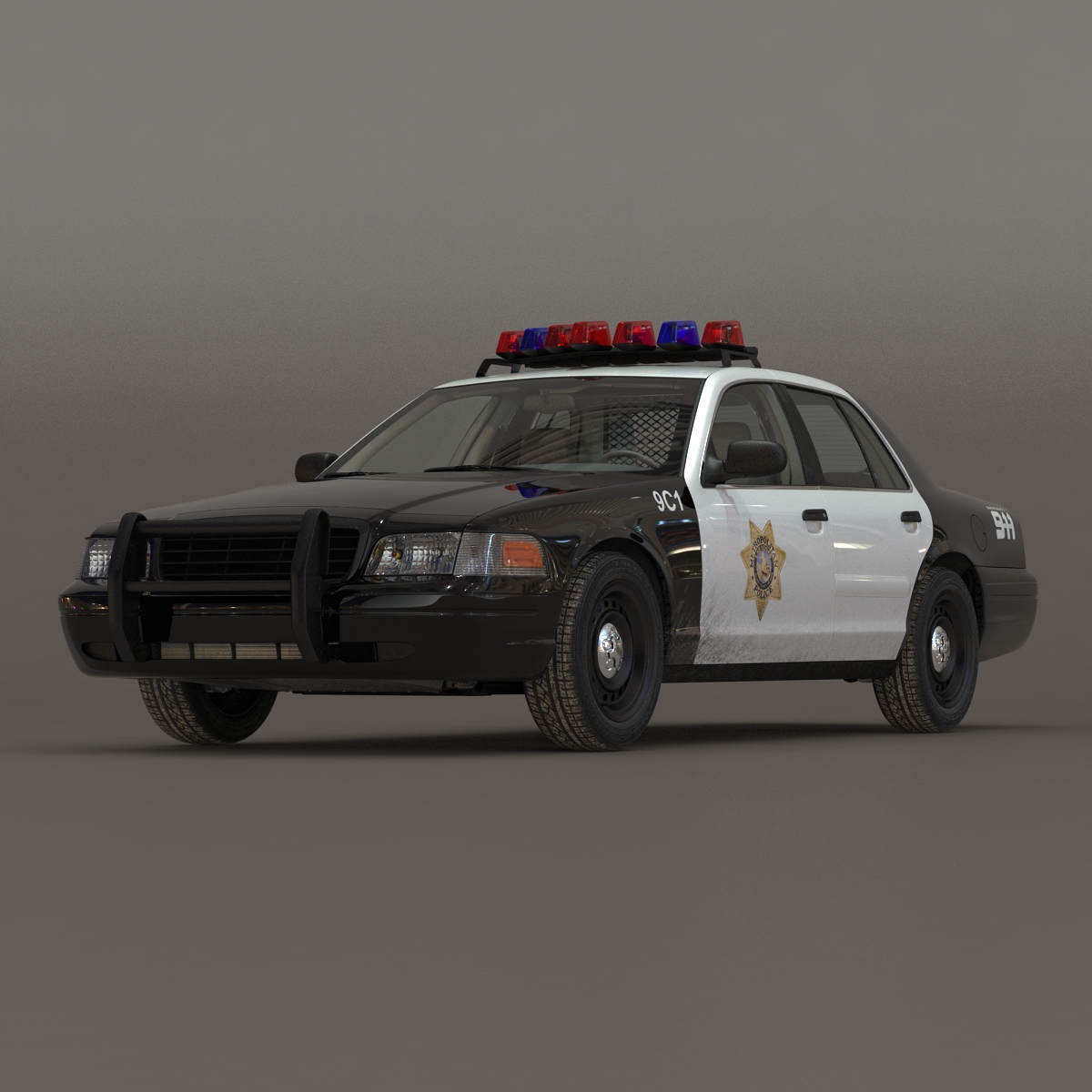 3D model Generic Police Car 2