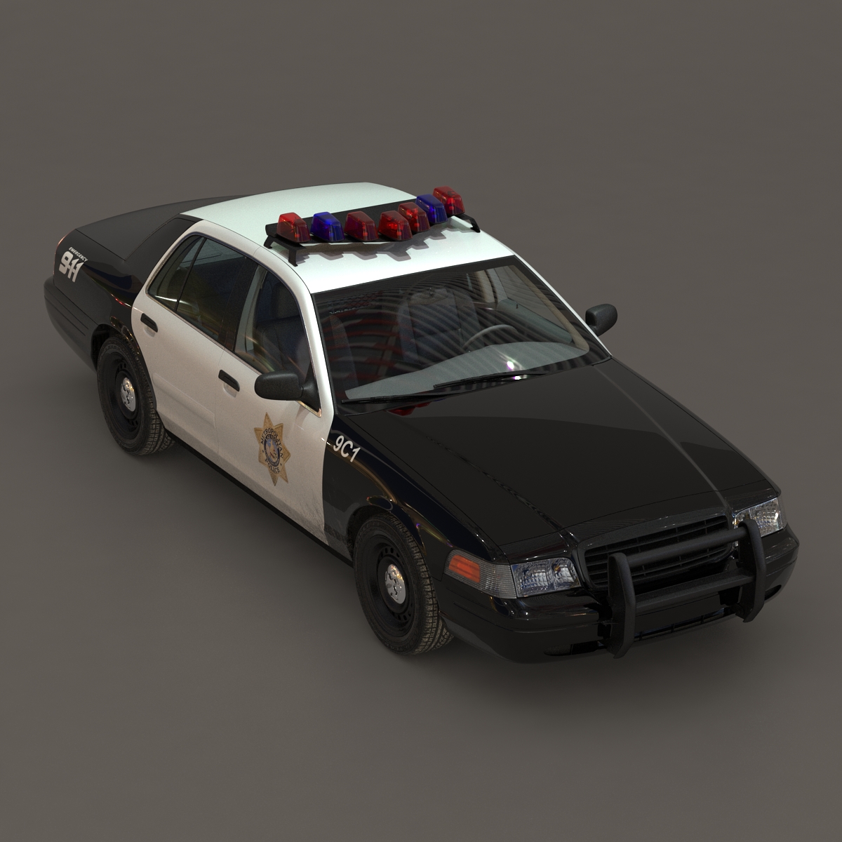 3D model Generic Police Car 2