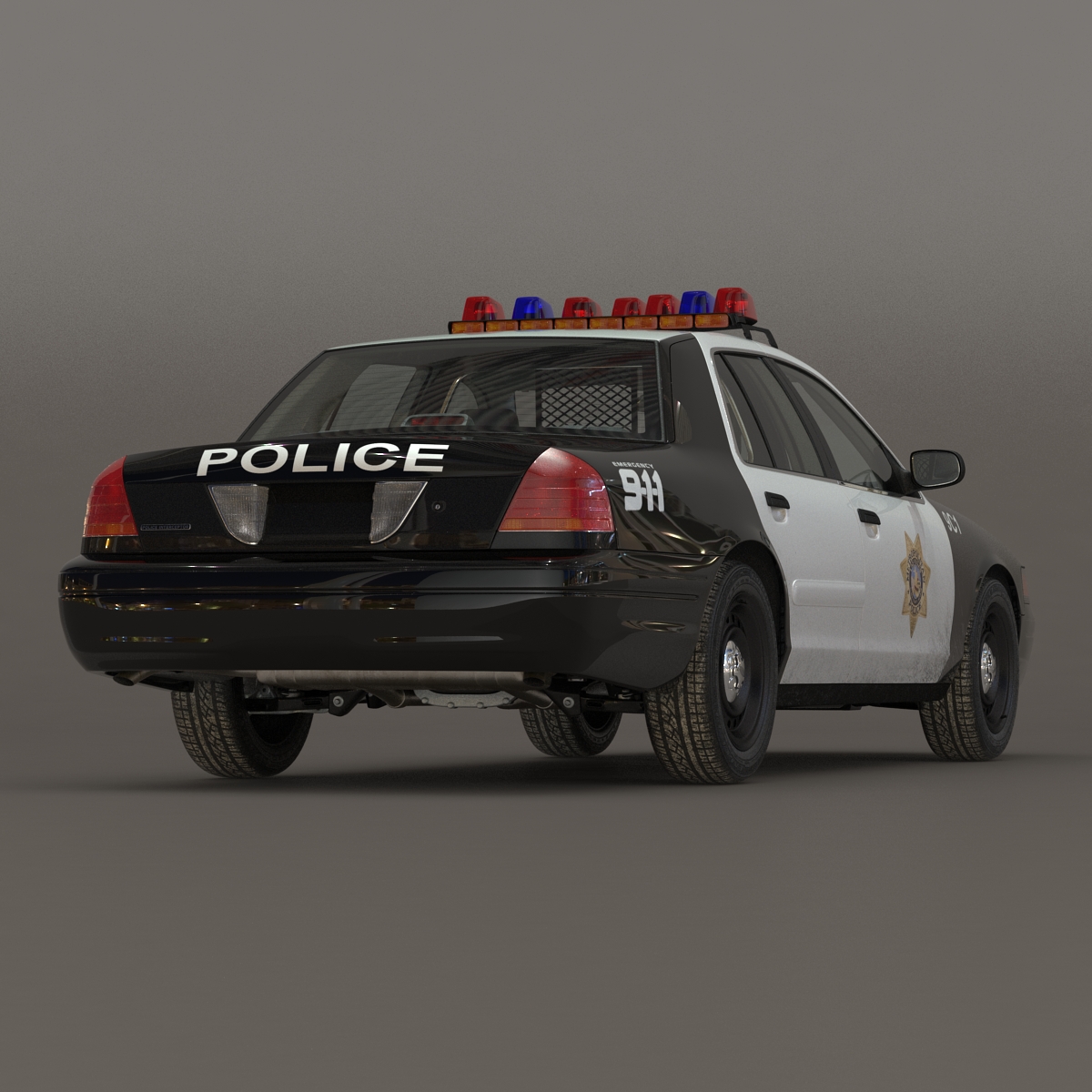 3D model Generic Police Car 2