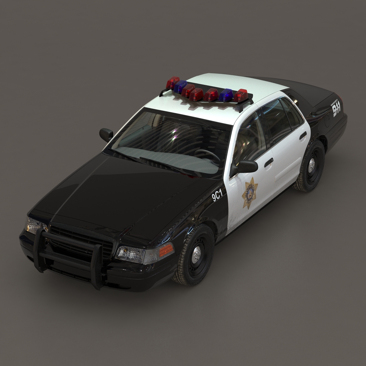 3D model Generic Police Car 2