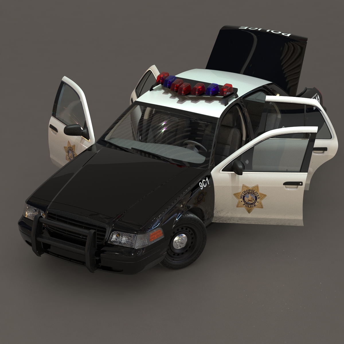 3D model Generic Police Car 2