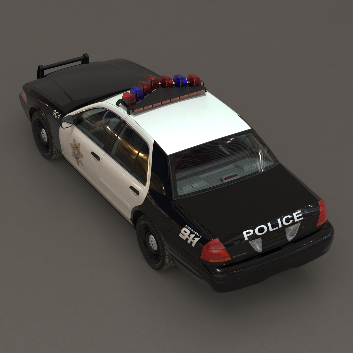 3D model Generic Police Car 2