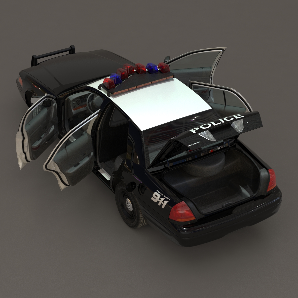 3D model Generic Police Car 2