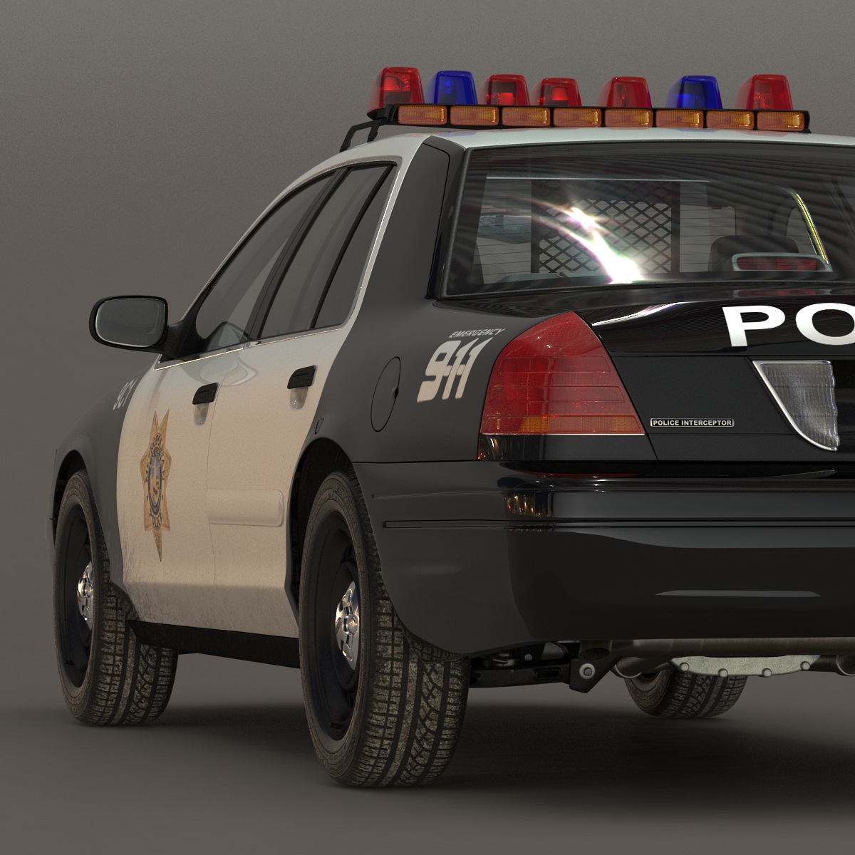 3D model Generic Police Car 2