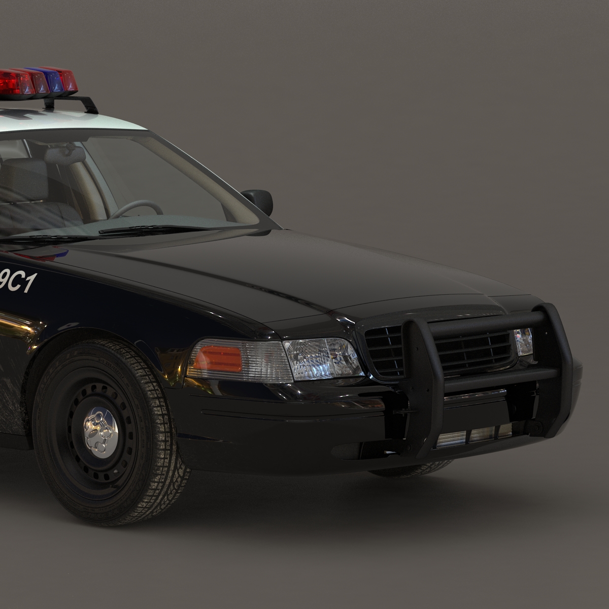 3D model Generic Police Car 2