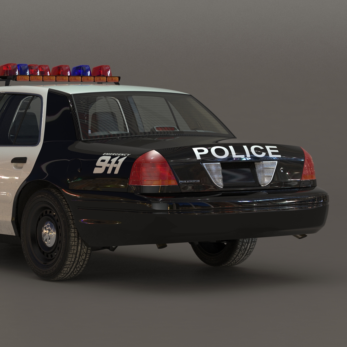 3D model Generic Police Car 2