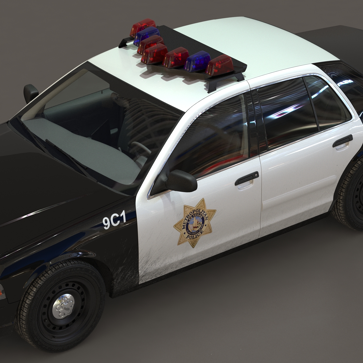 3D model Generic Police Car 2