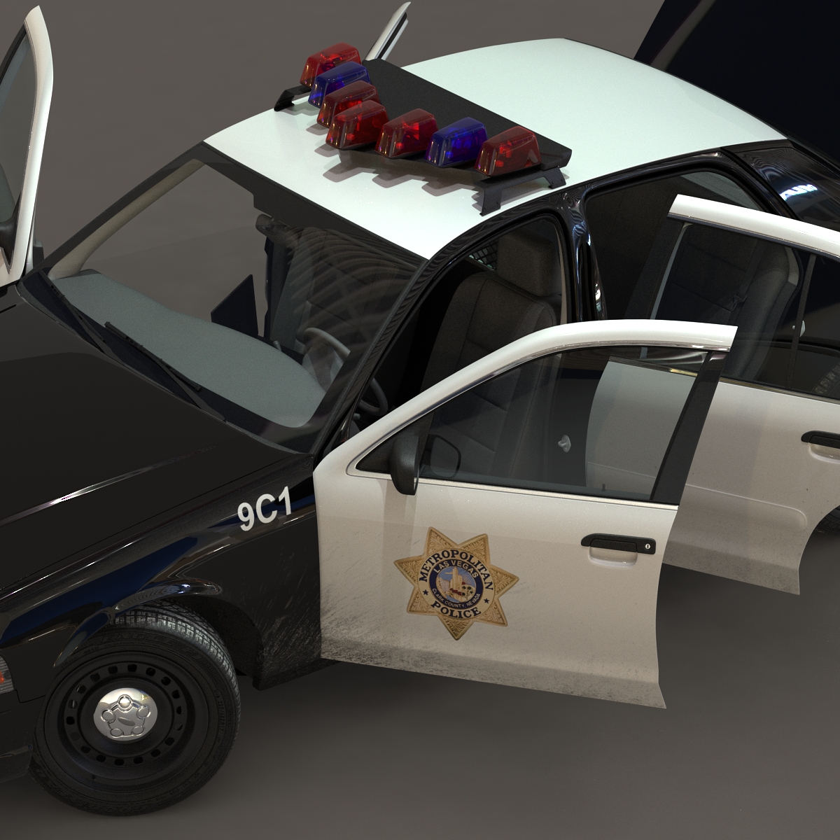 3D model Generic Police Car 2