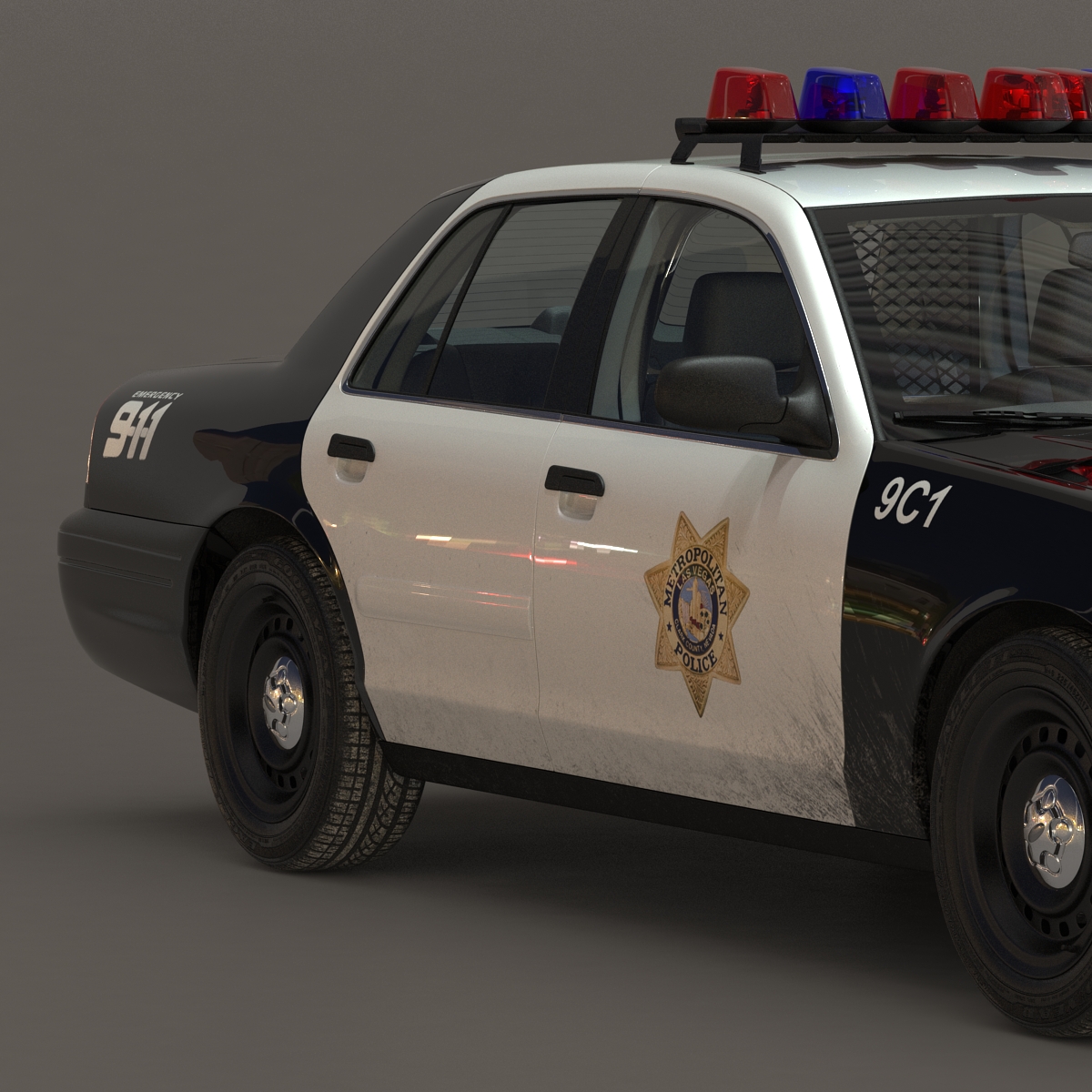 3D model Generic Police Car 2