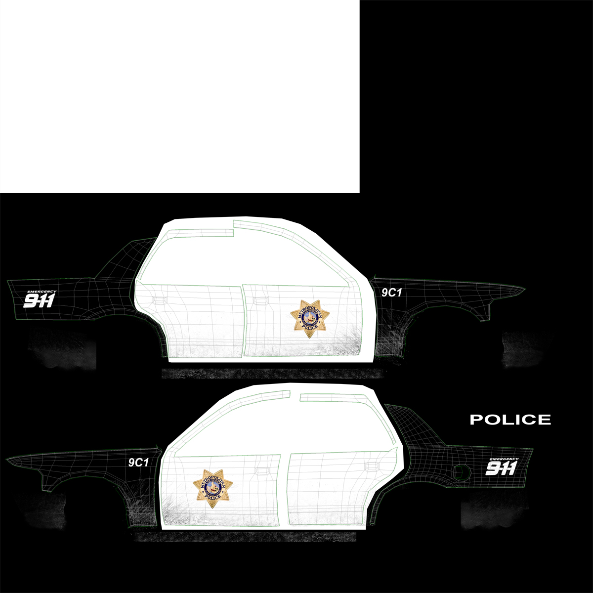 3D model Generic Police Car 2