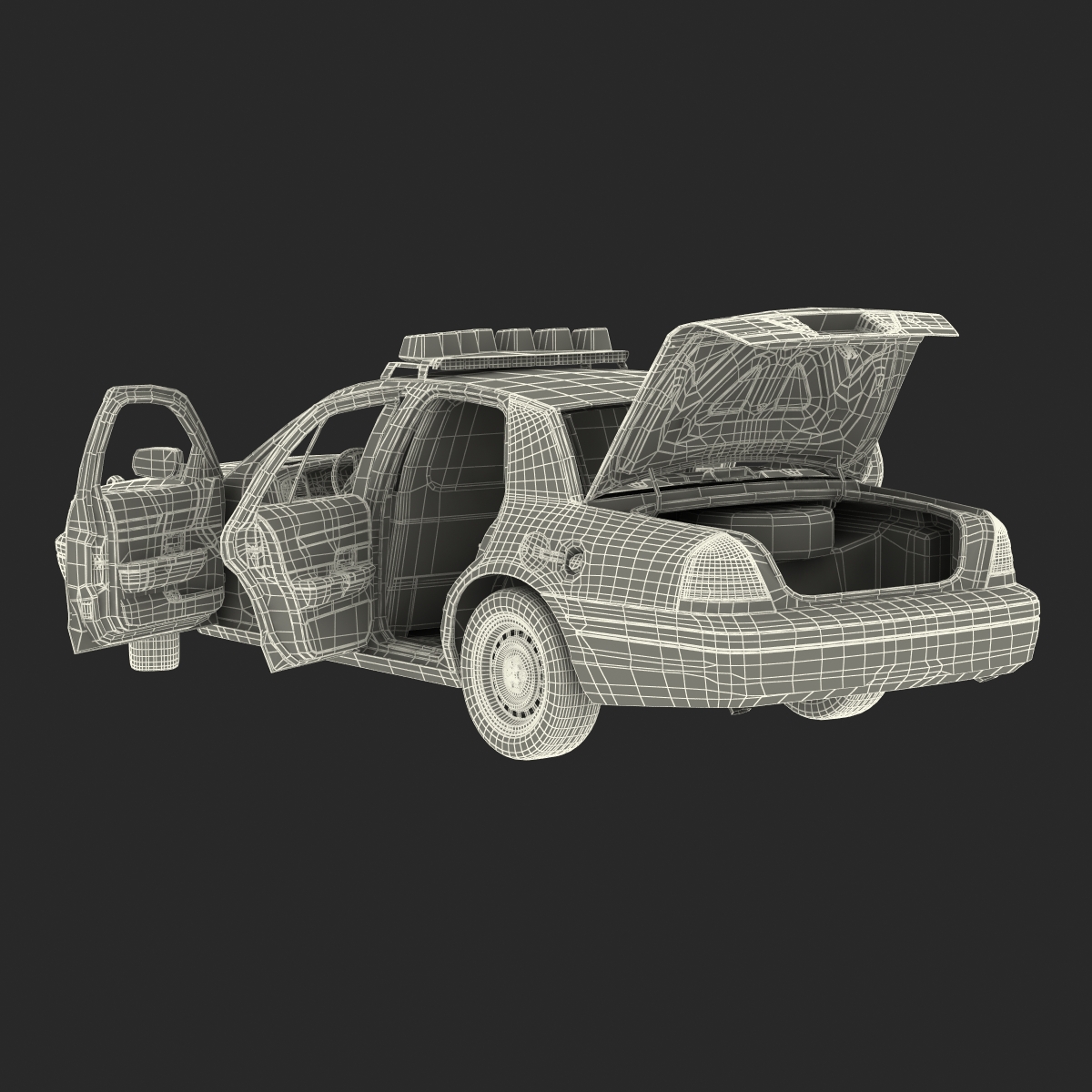 3D model Generic Police Car 2