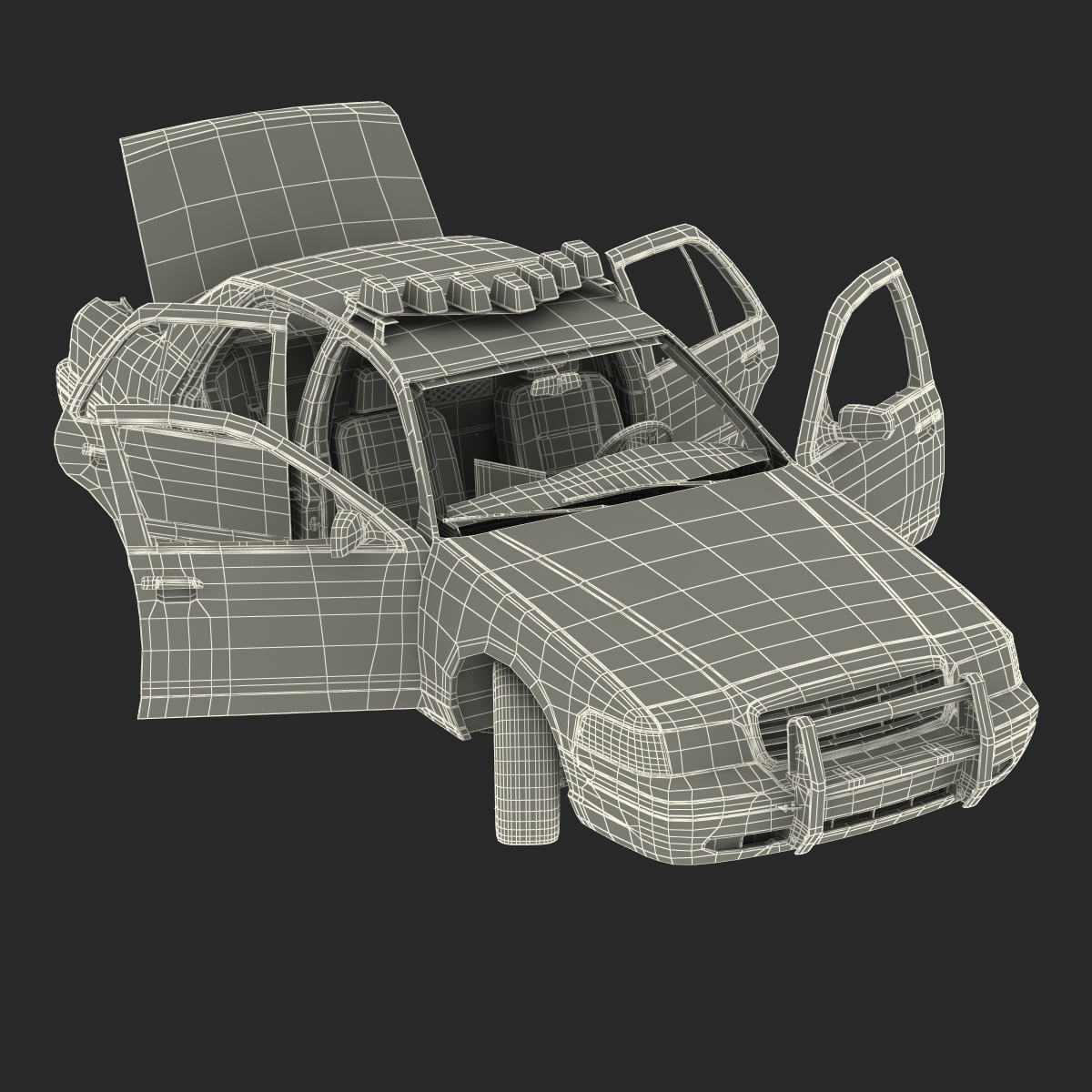 3D model Generic Police Car 2