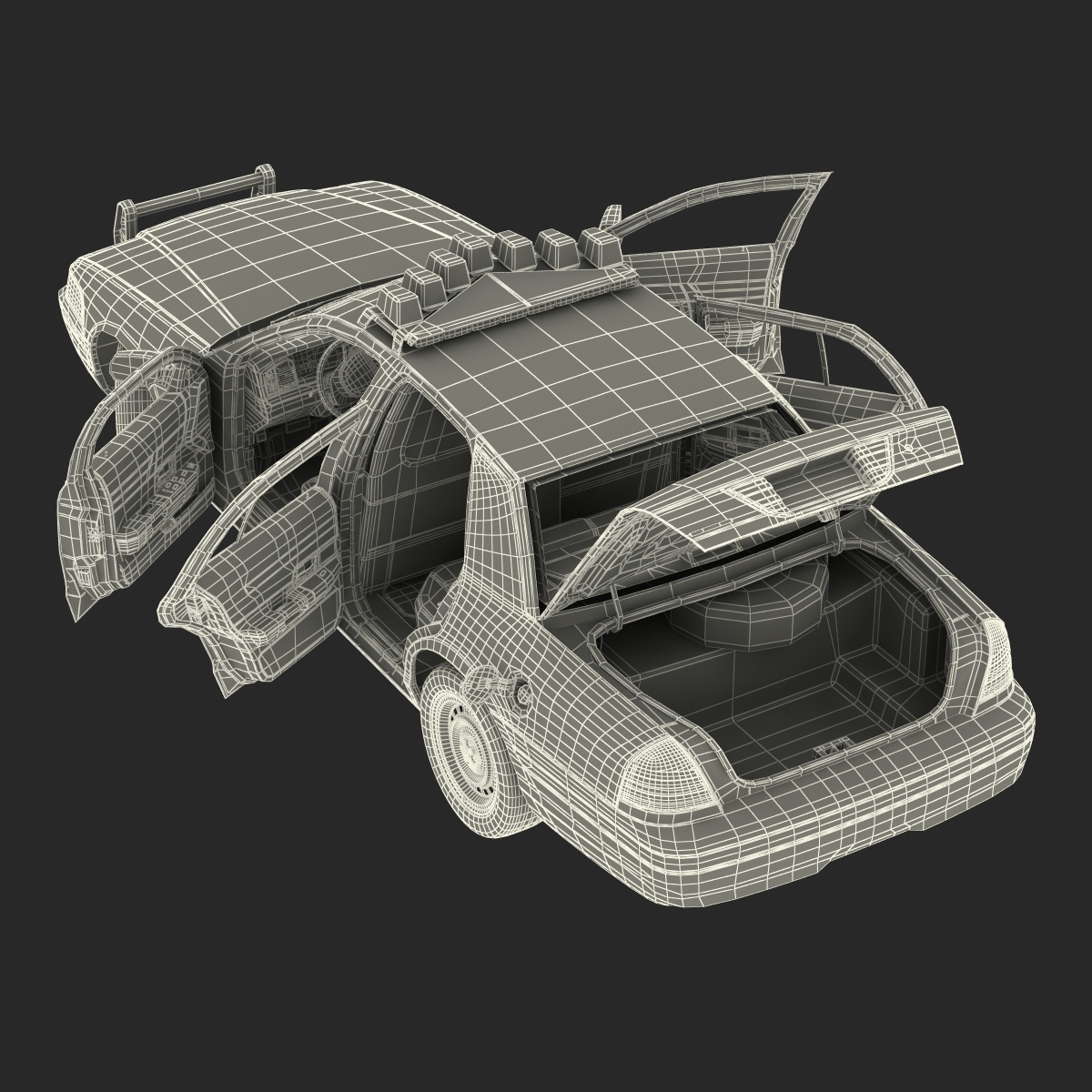 3D model Generic Police Car 2