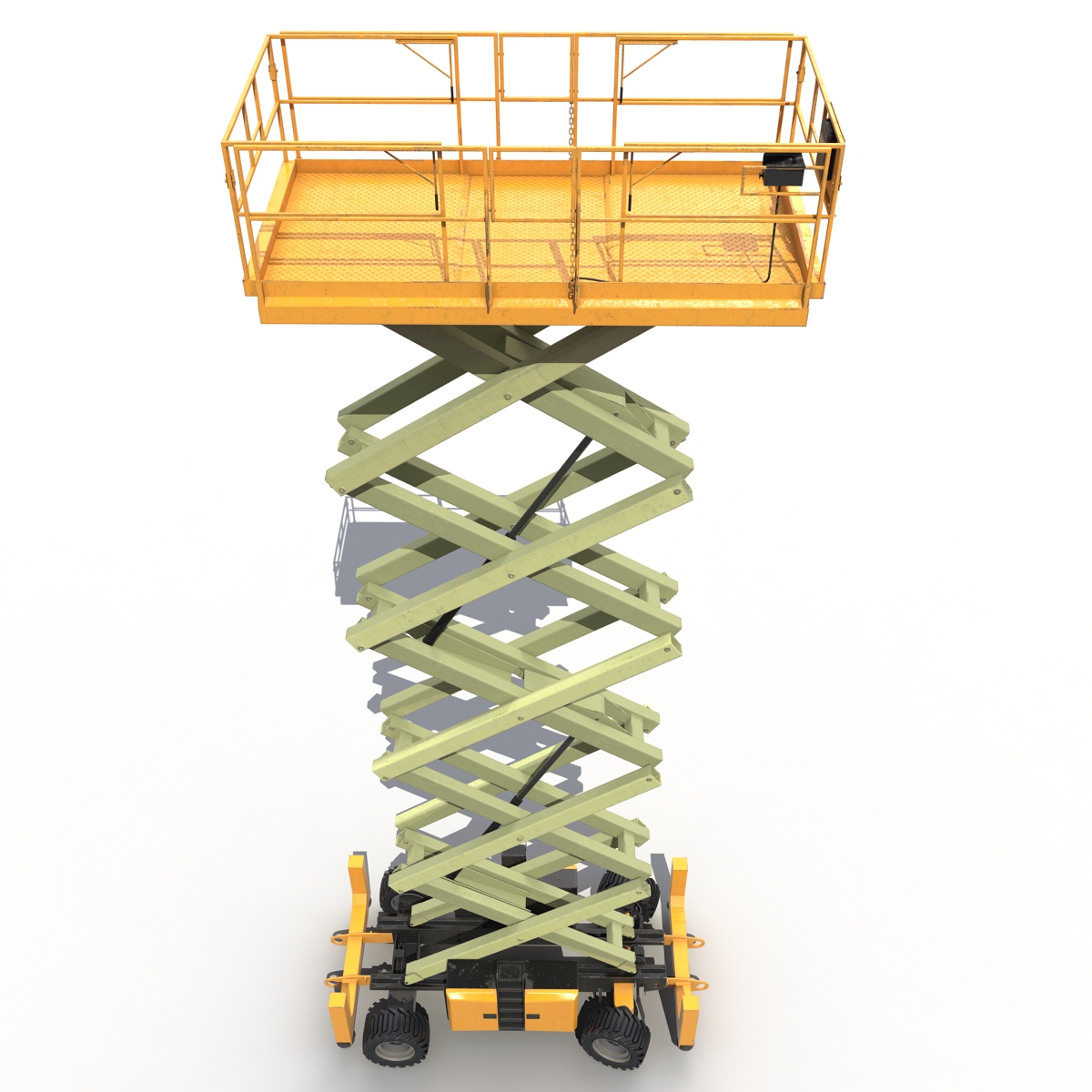 Engine Powered Scissor Lift Generic 3 Rigged 3D model