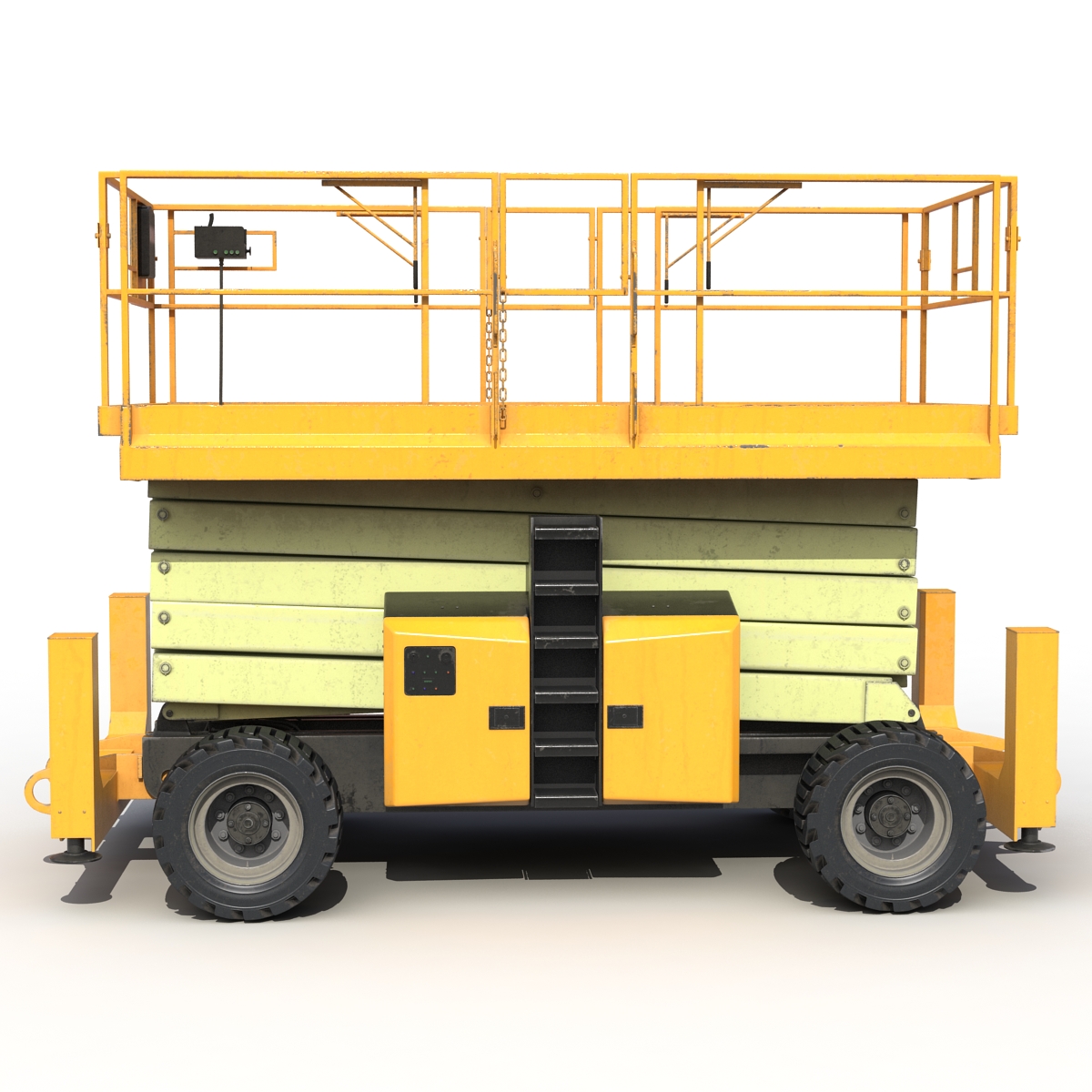 Engine Powered Scissor Lift Generic 3 Rigged 3D model