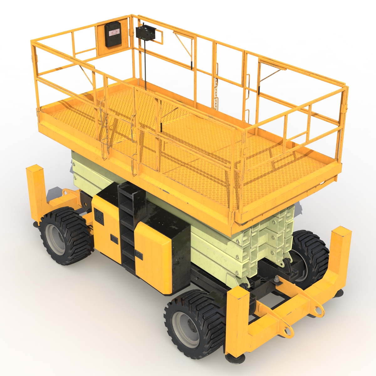 Engine Powered Scissor Lift Generic 3 Rigged 3D model