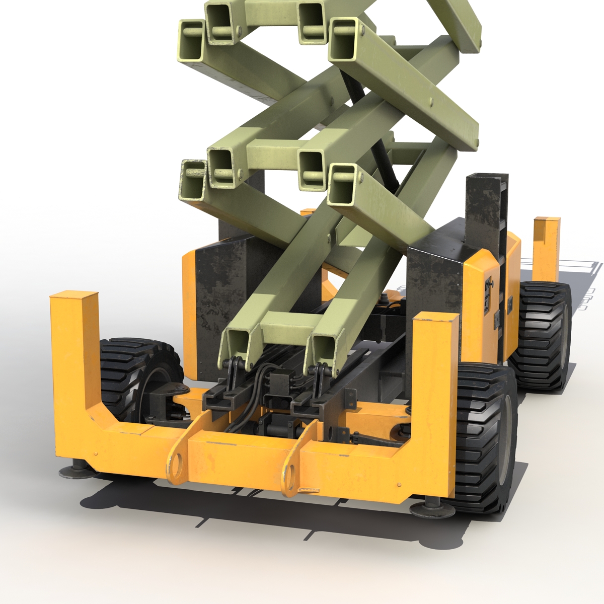 Engine Powered Scissor Lift Generic 3 Rigged 3D model