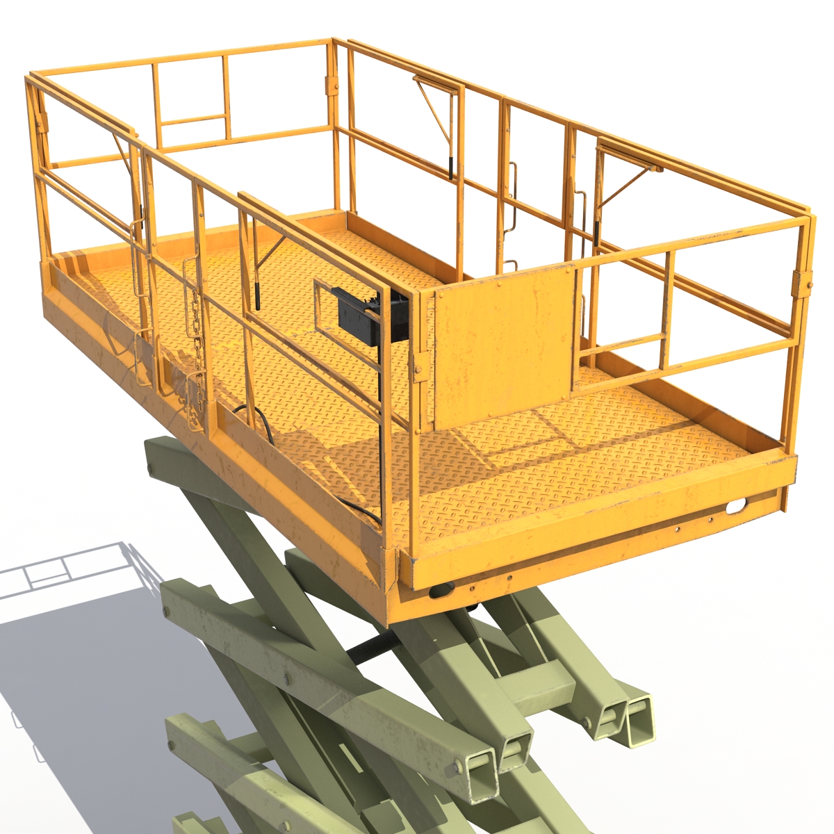 Engine Powered Scissor Lift Generic 3 Rigged 3D model