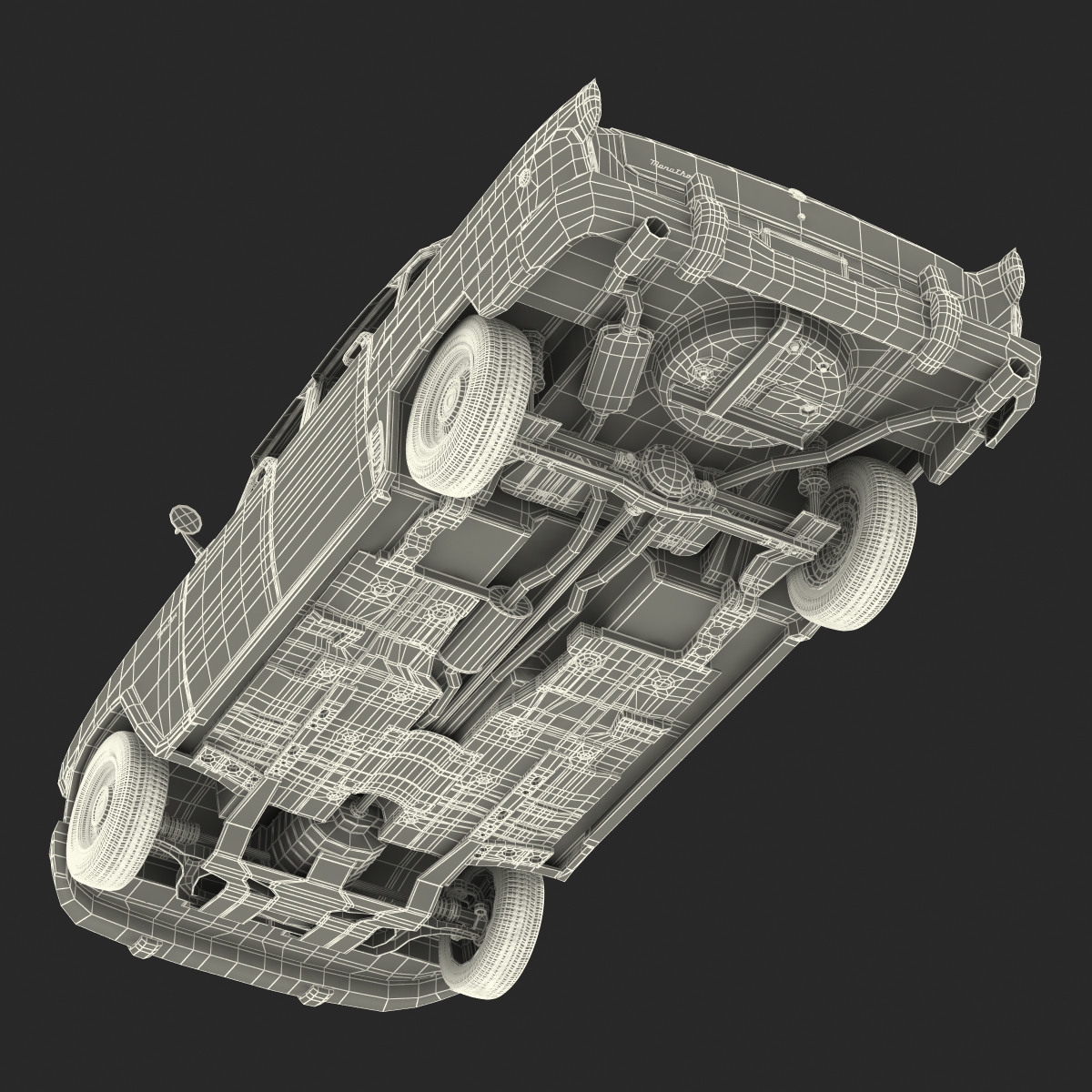 3D Old NYC Checker Cab Rigged