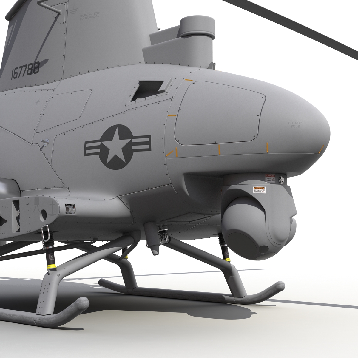 Northrop Grumman MQ 8B Fire Scout UAV Rigged 3D model