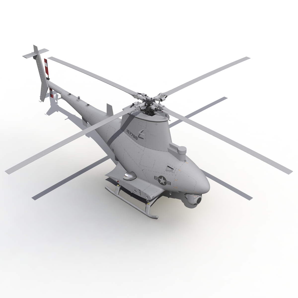 Northrop Grumman MQ 8B Fire Scout UAV Rigged 3D model