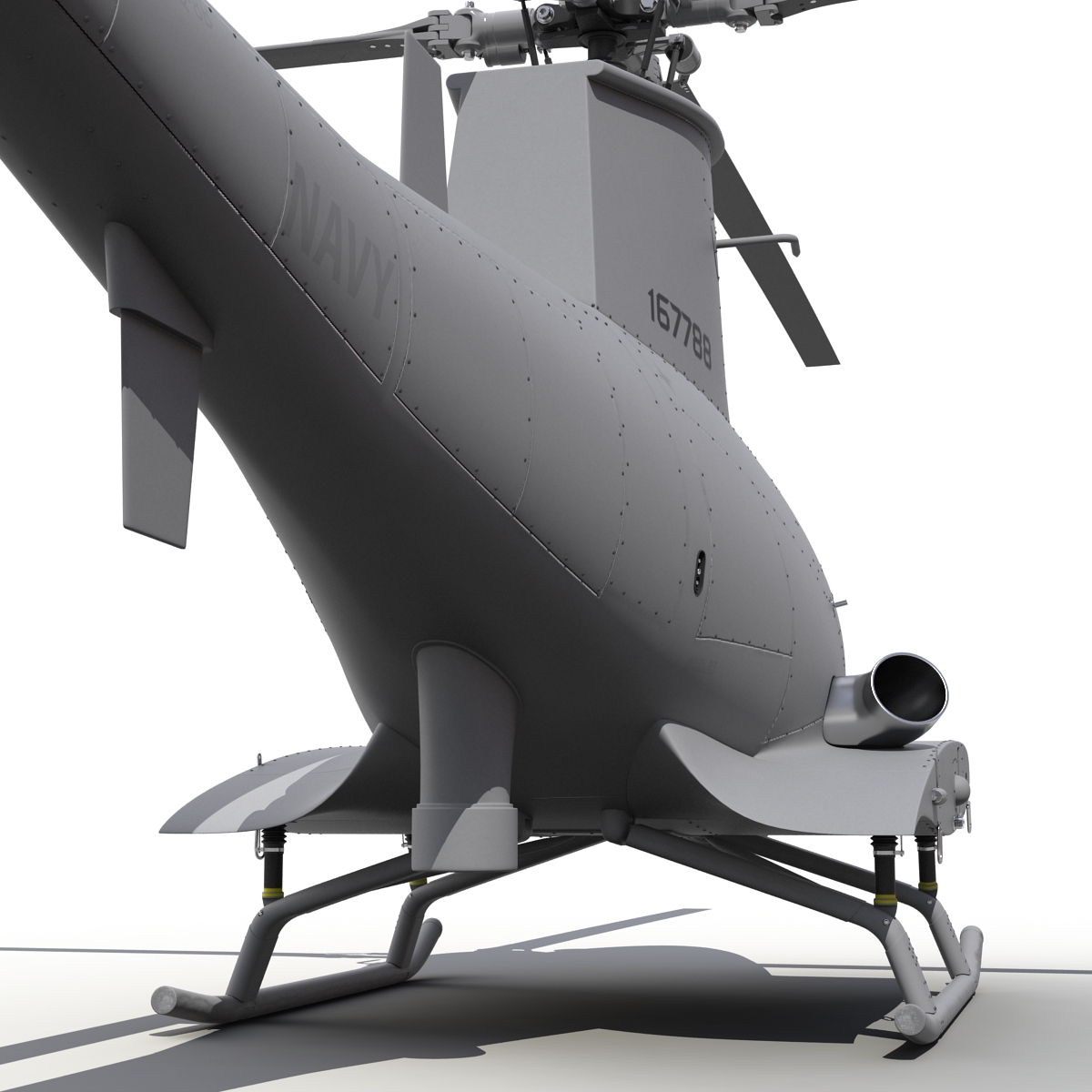 Northrop Grumman MQ 8B Fire Scout UAV Rigged 3D model