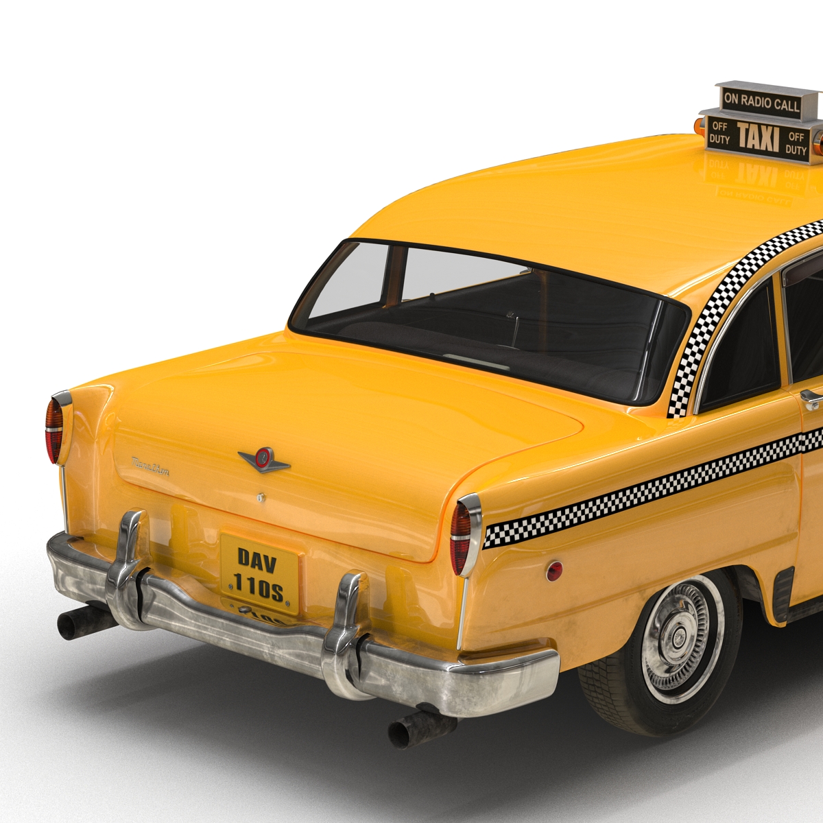 Old NYC Checker Cab 3D model