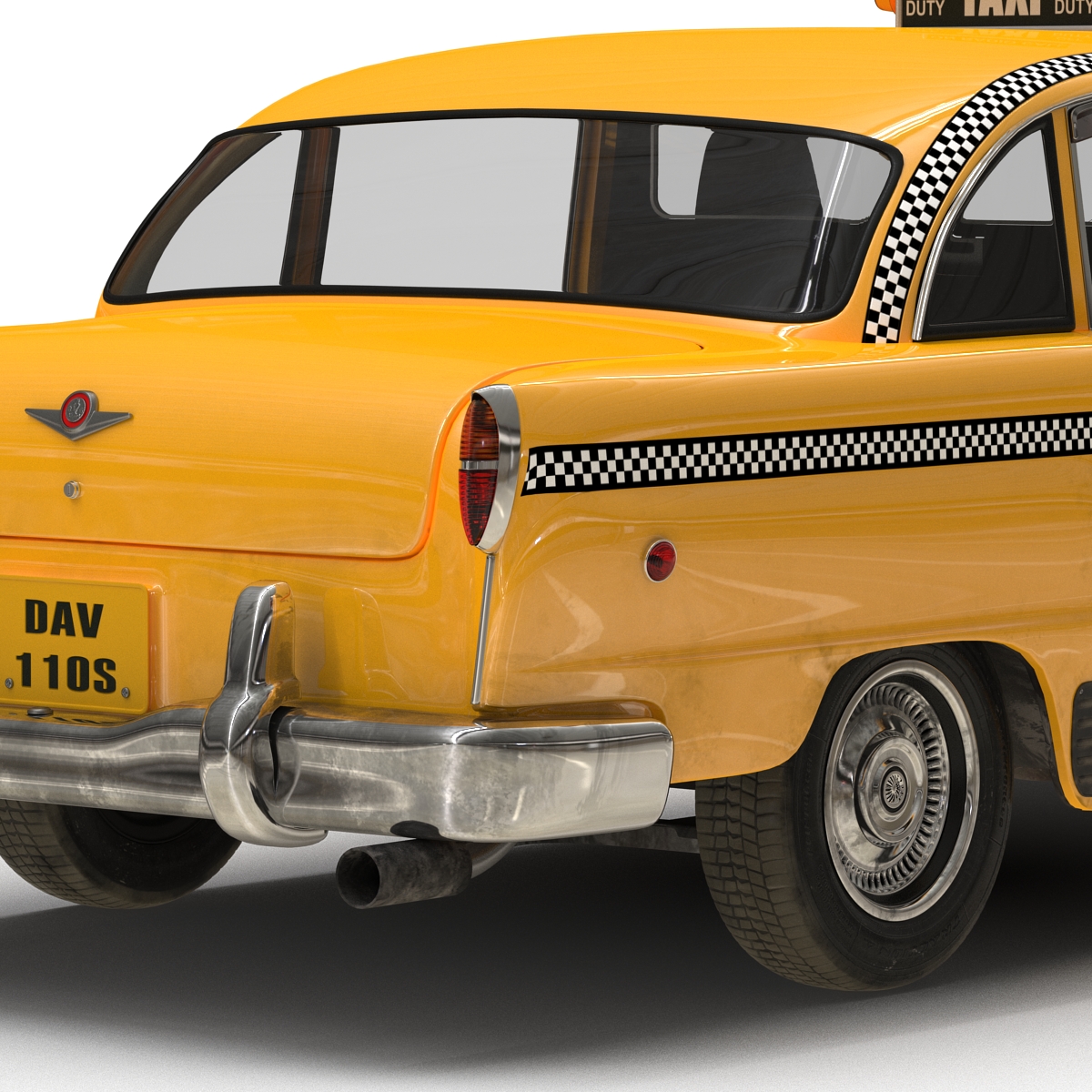 Old NYC Checker Cab 3D model