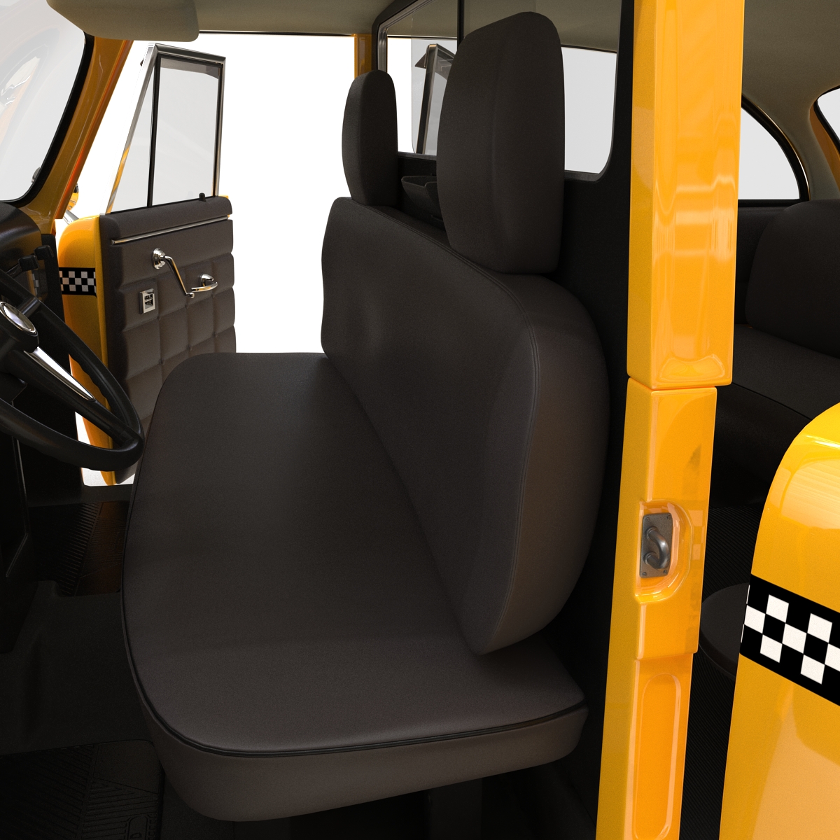 Old NYC Checker Cab 3D model