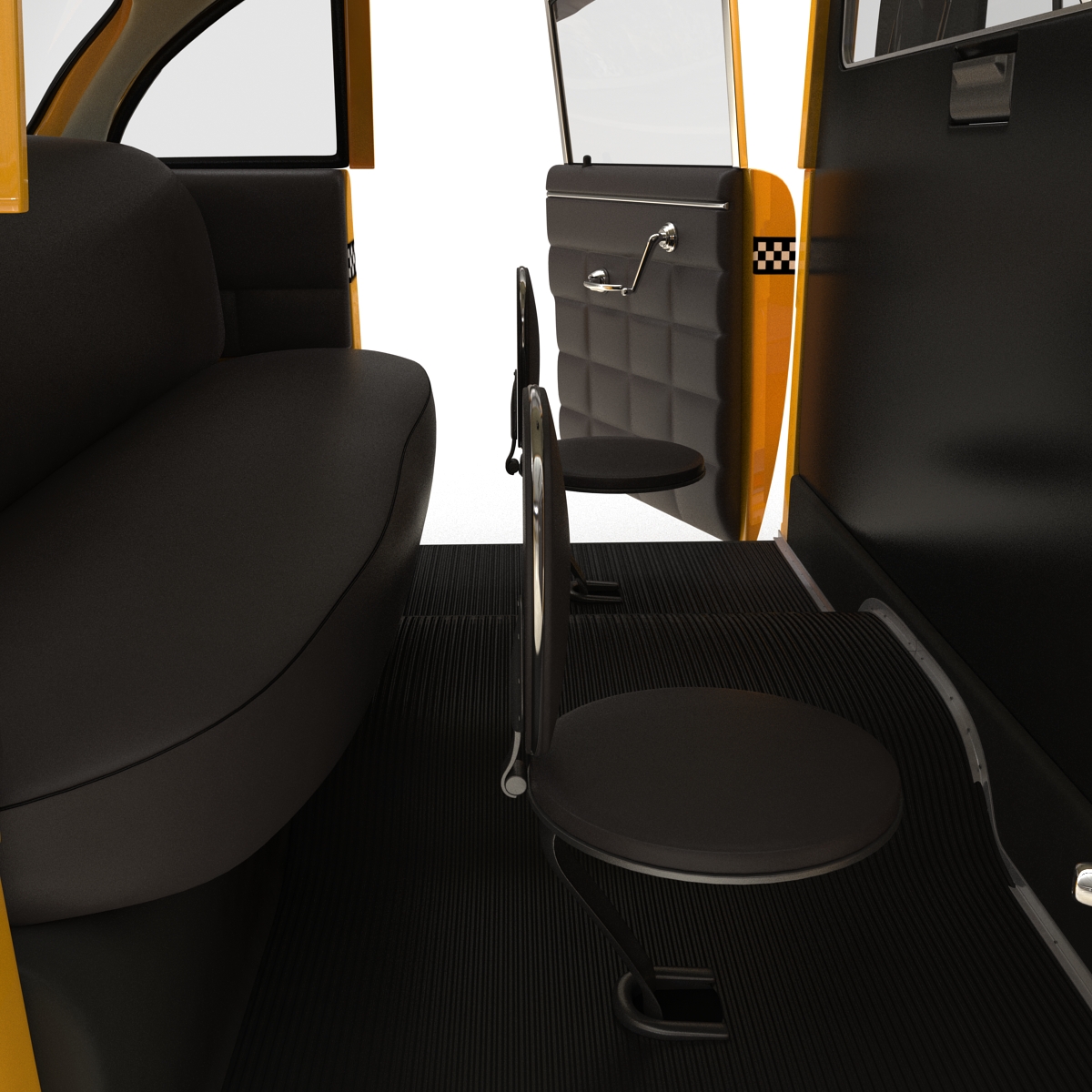 Old NYC Checker Cab 3D model