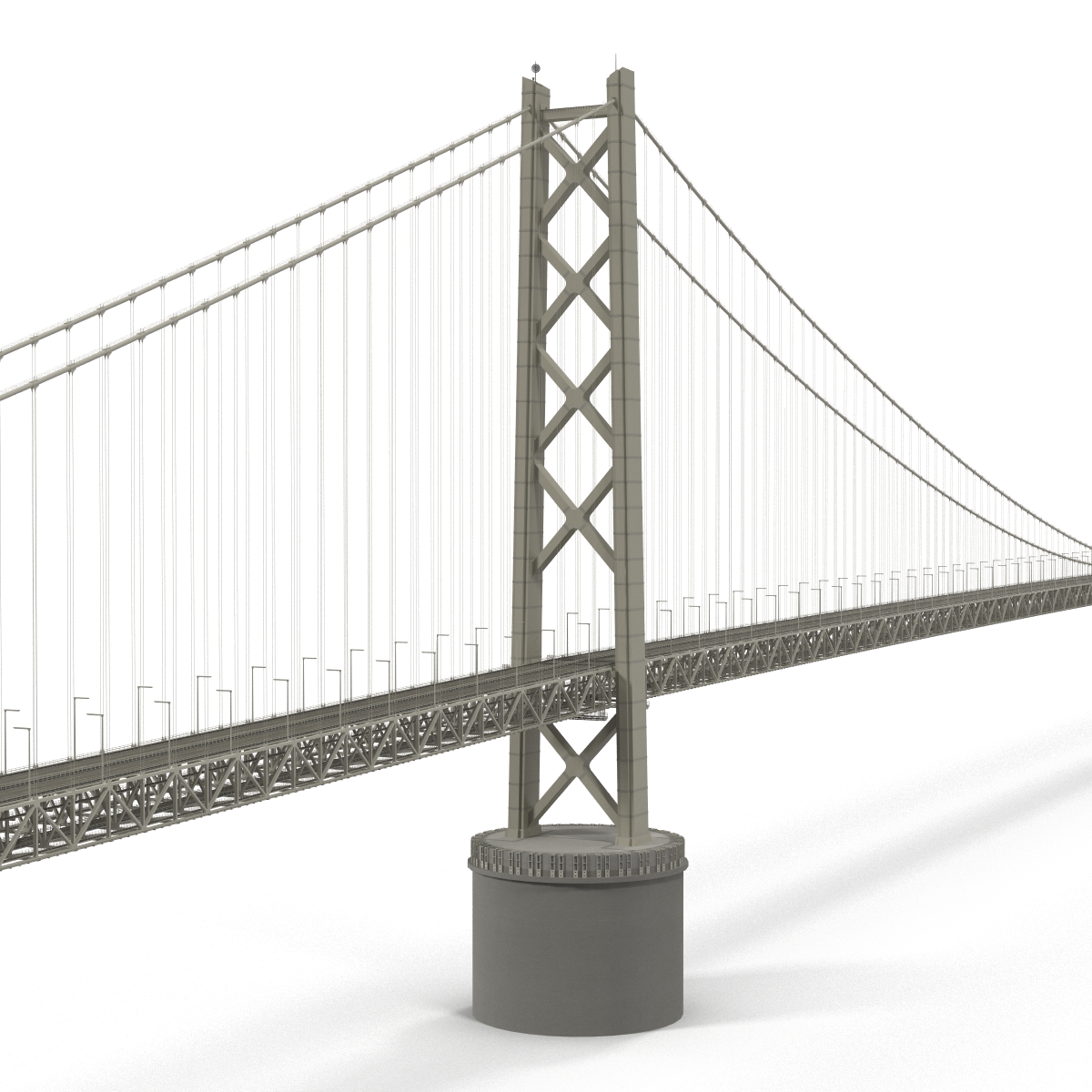 Akashi Kaiky Bridge 3D model