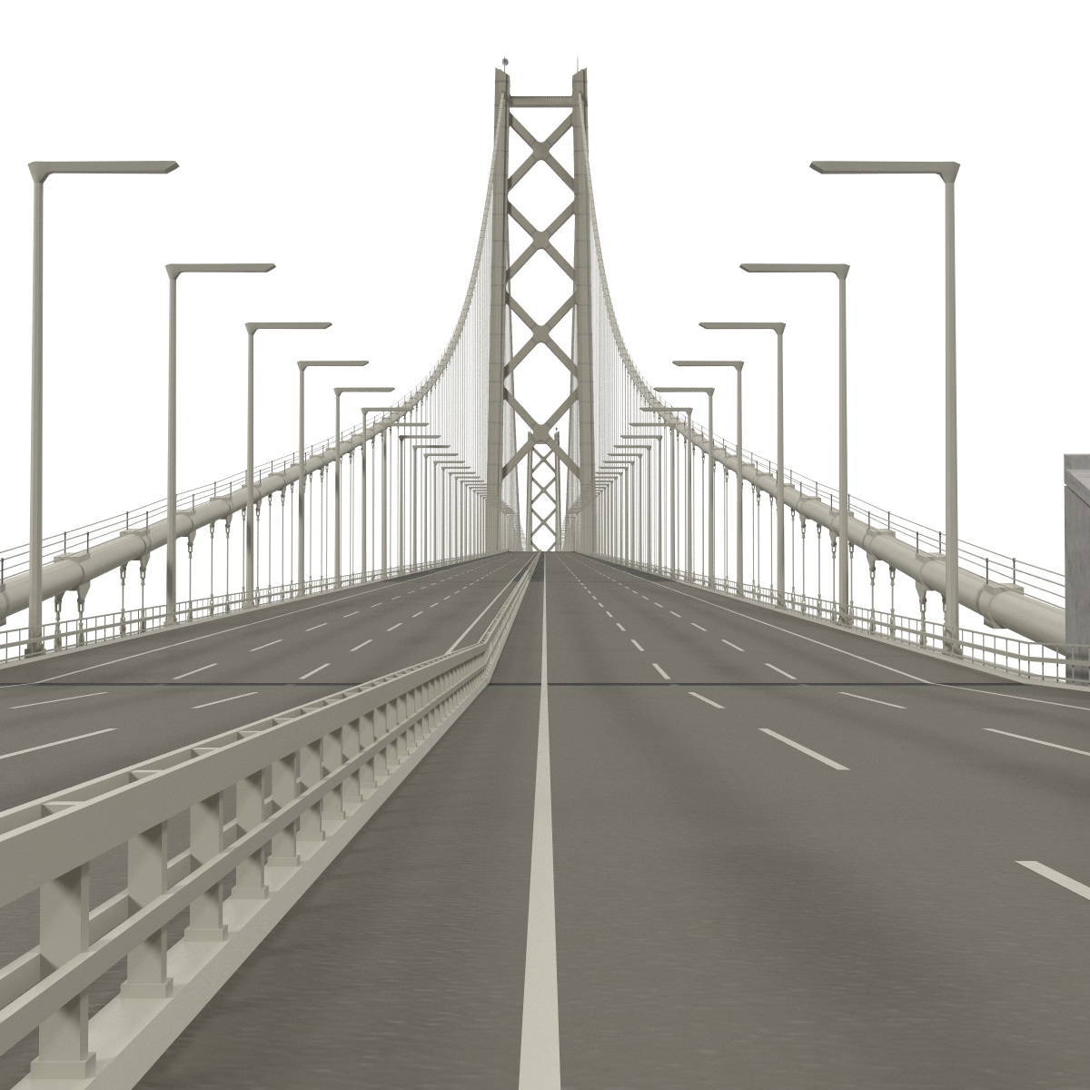 Akashi Kaiky Bridge 3D model