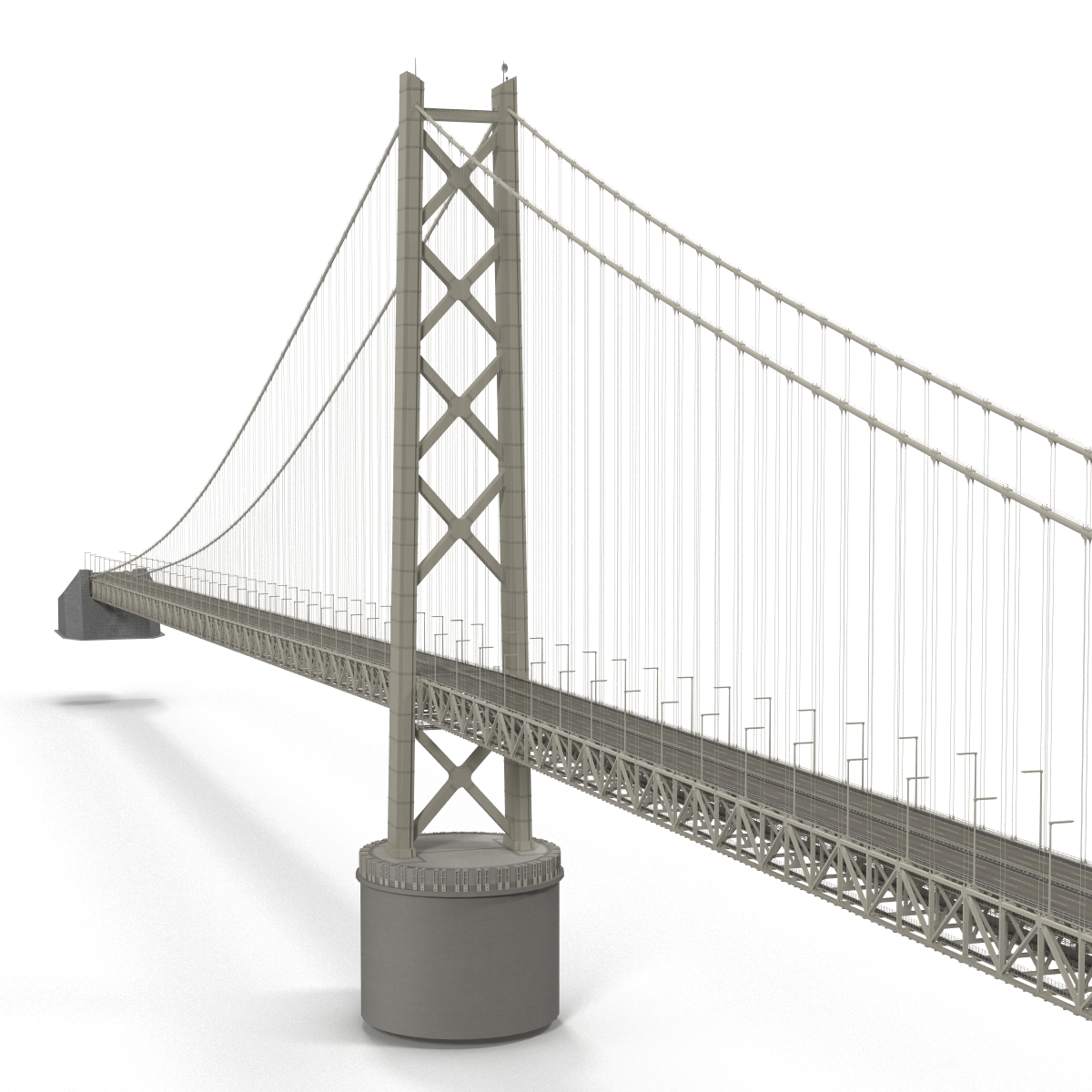 Akashi Kaiky Bridge 3D model