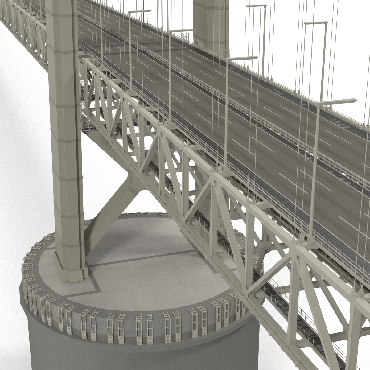 Akashi Kaiky Bridge 3D model