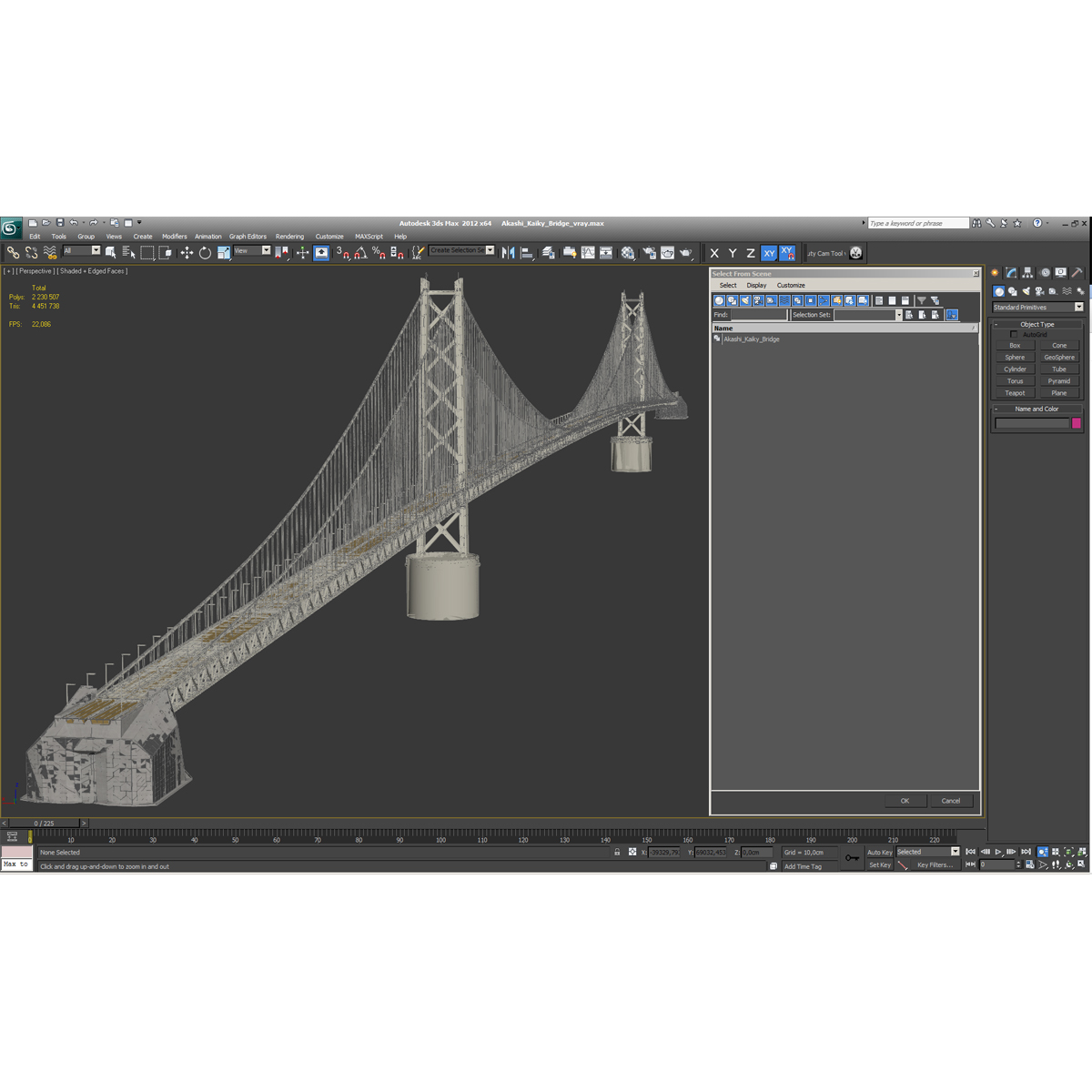 Akashi Kaiky Bridge 3D model