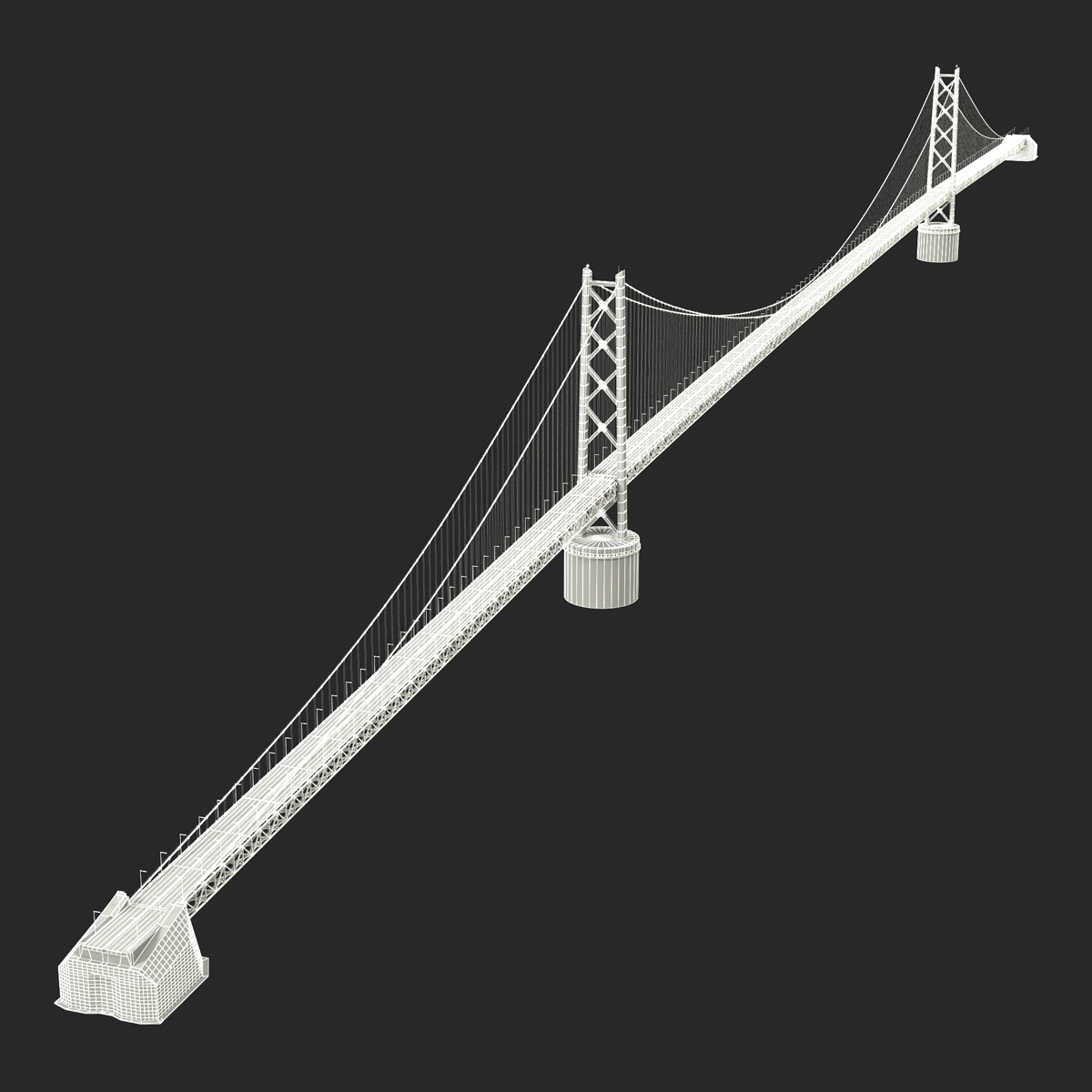 Akashi Kaiky Bridge 3D model