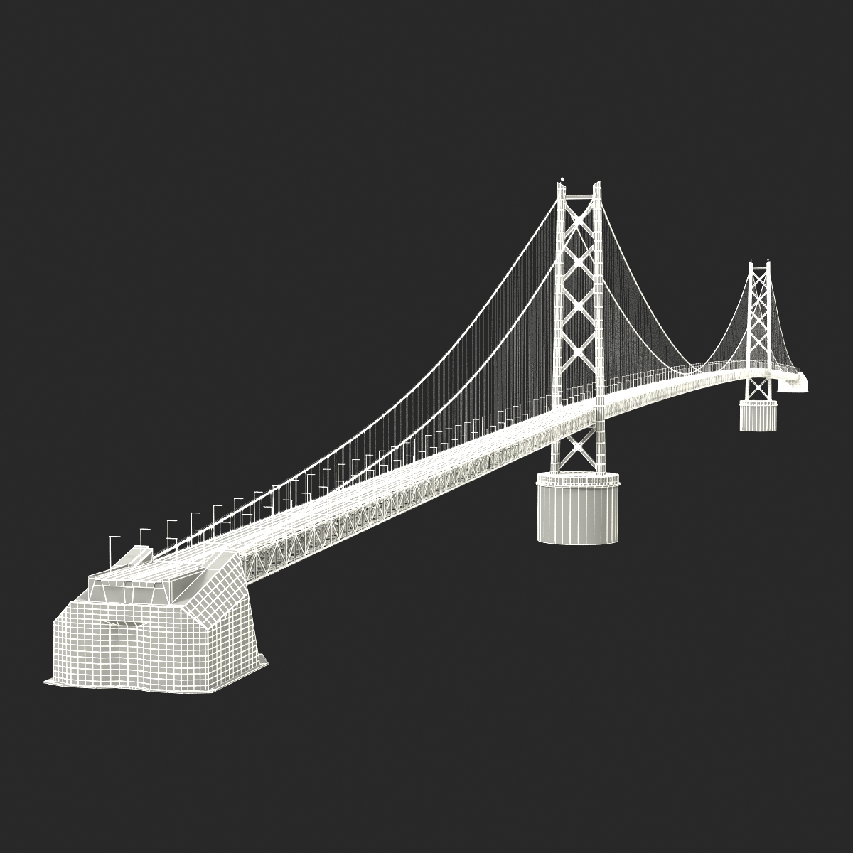 Akashi Kaiky Bridge 3D model