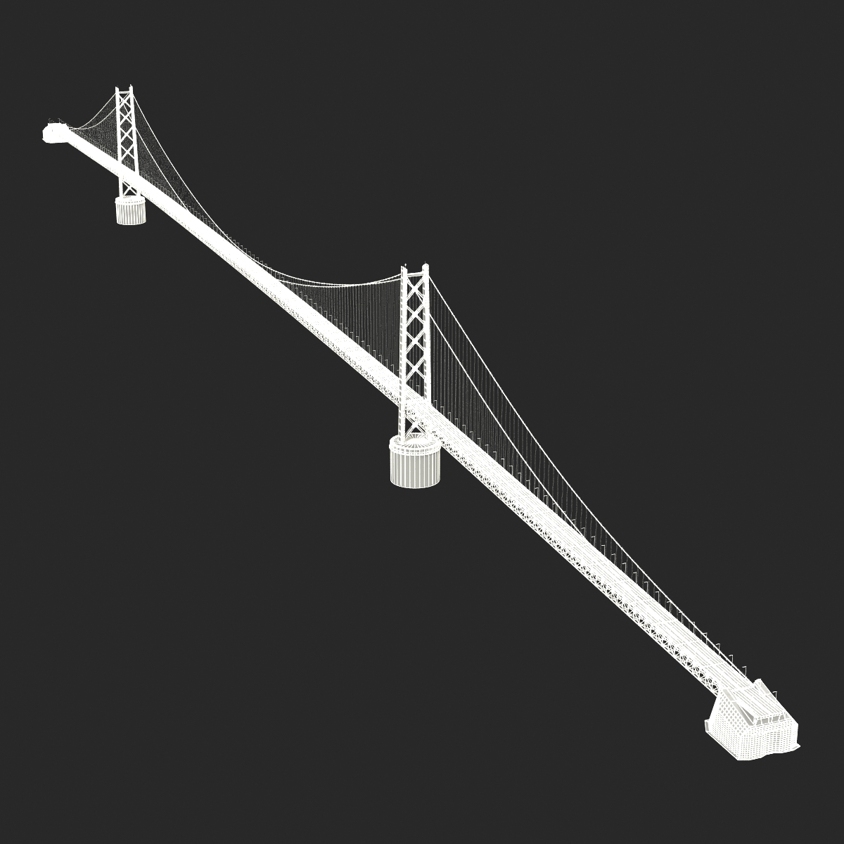 Akashi Kaiky Bridge 3D model