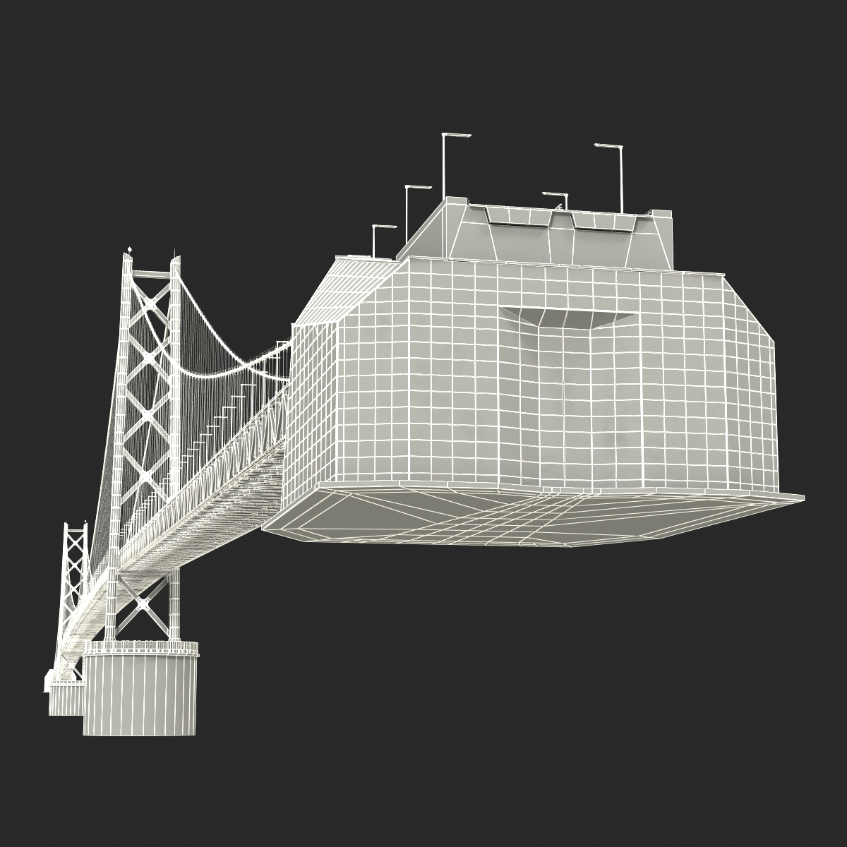 Akashi Kaiky Bridge 3D model