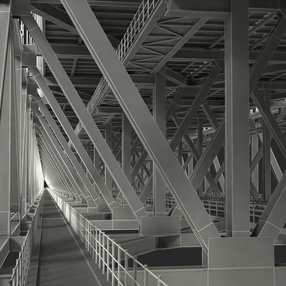 Akashi Kaiky Bridge 3D model